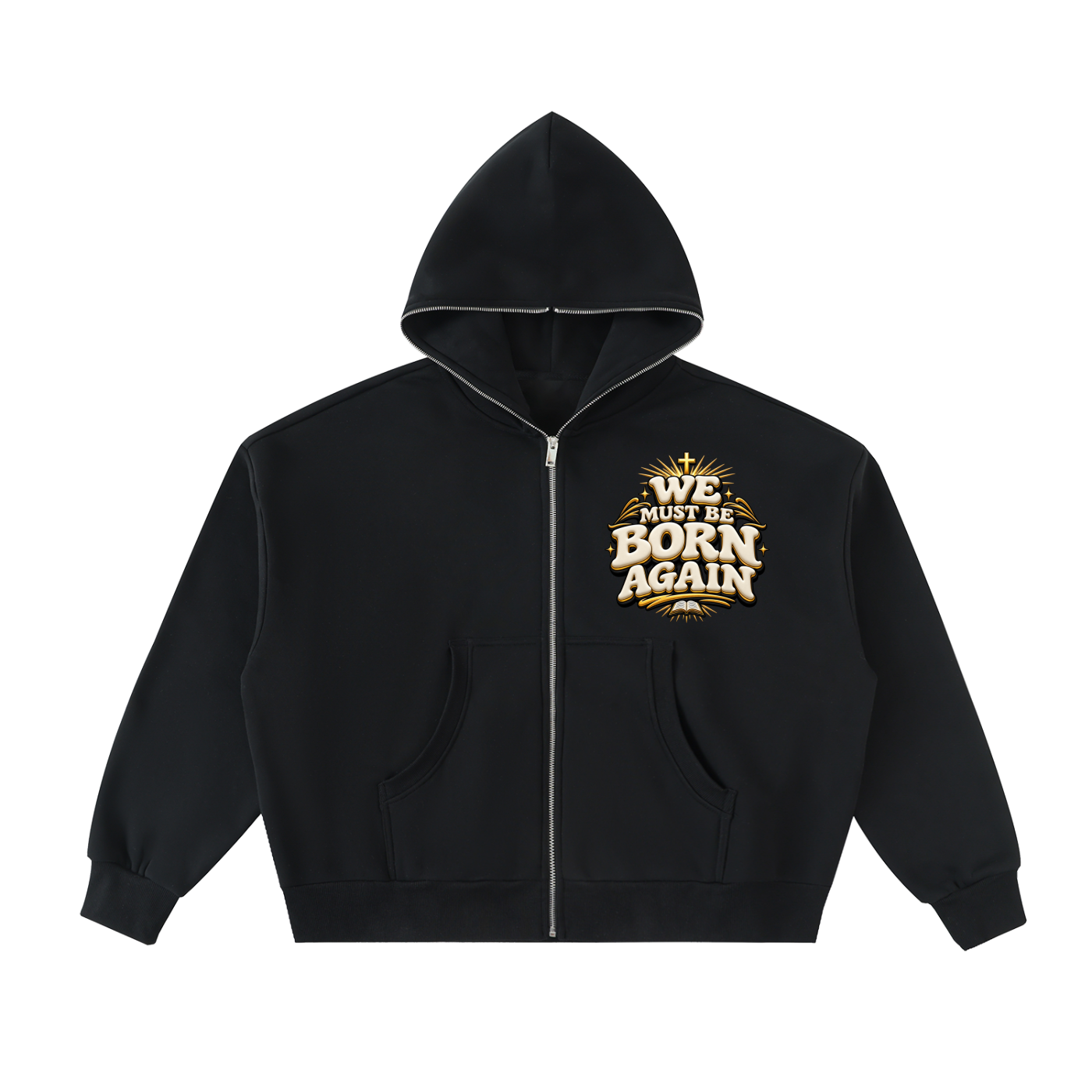 We Must Fleeced Full-Zip Boxy Hoodie