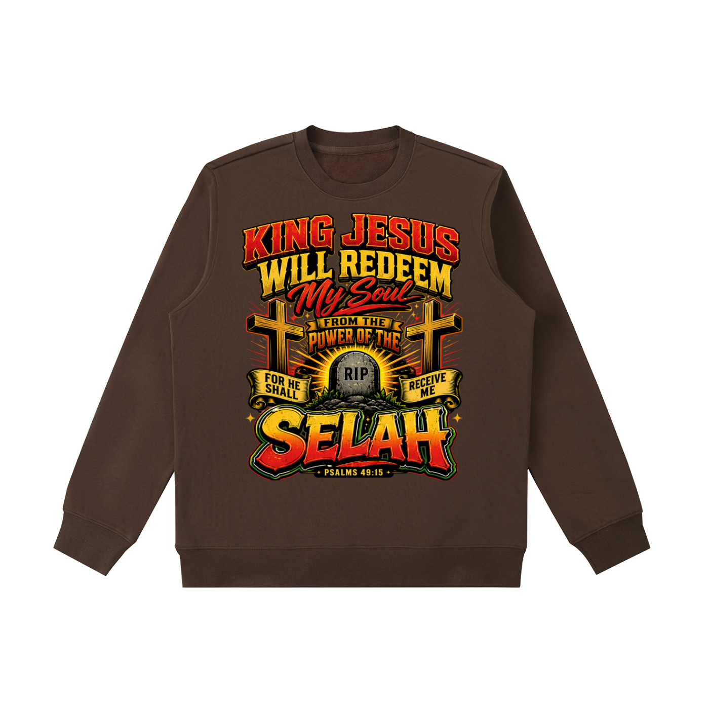 Psalms 49:15 Essential Heavyweight Crewneck  Sweatshirt