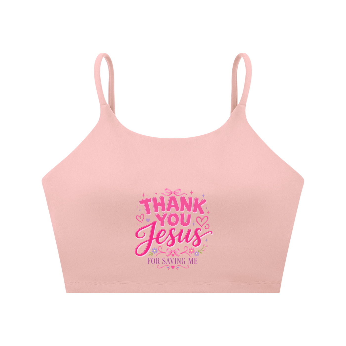 Thank you Spaghetti Strap Yoga Sports Bra