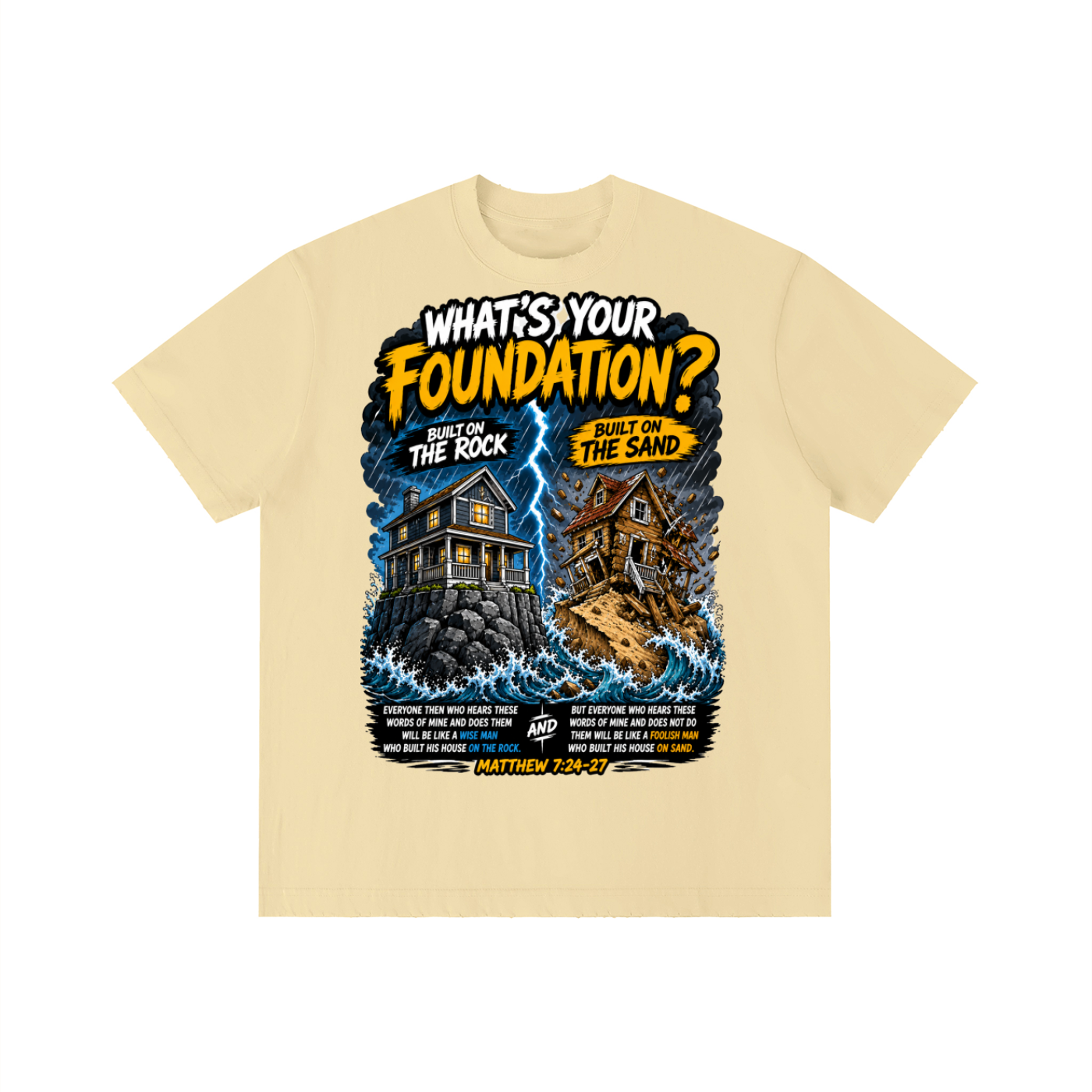What's Your Foundation? Unisex Vintage Wash Distressed T-Shirt