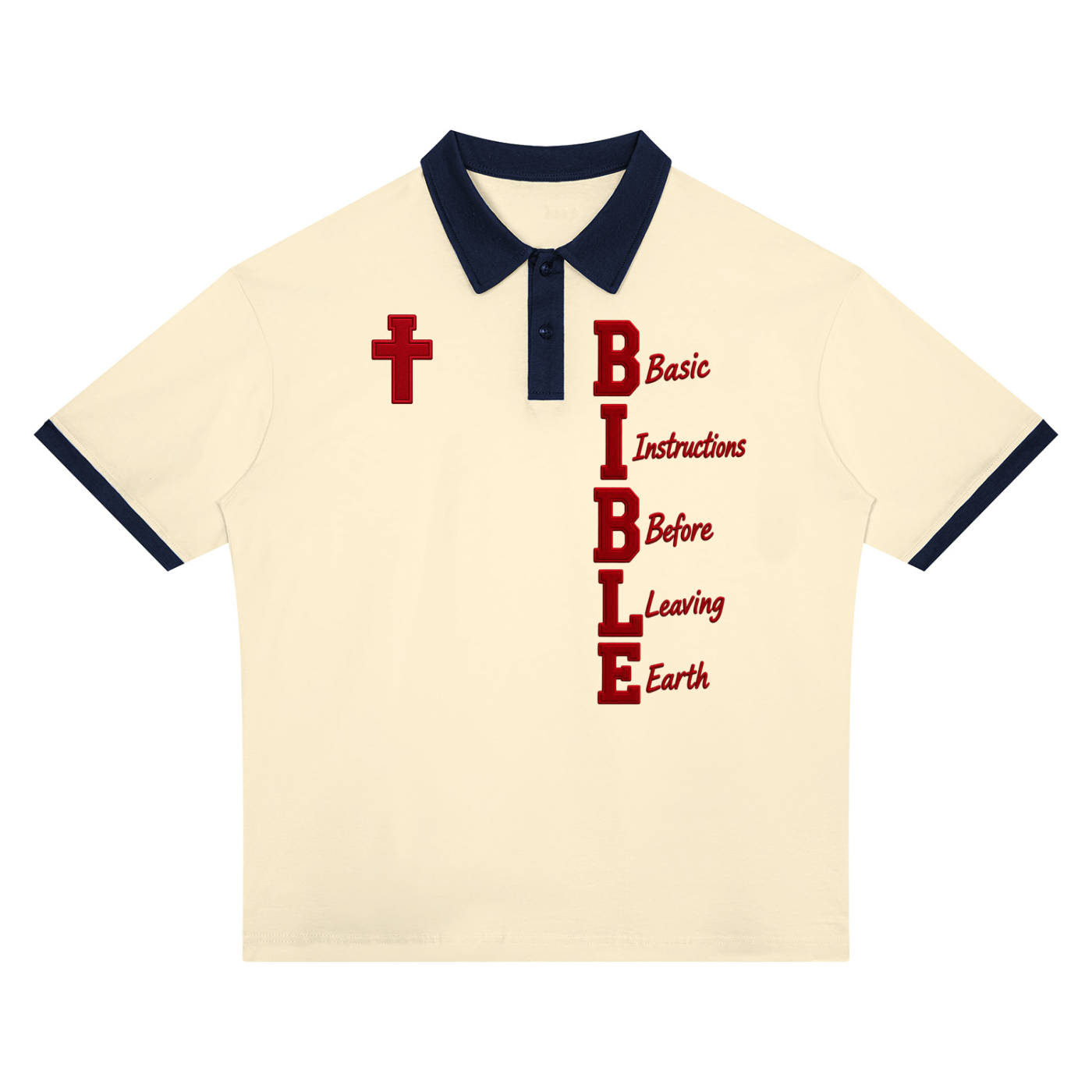 BIBLE Unisex Color Block Polo Shirt