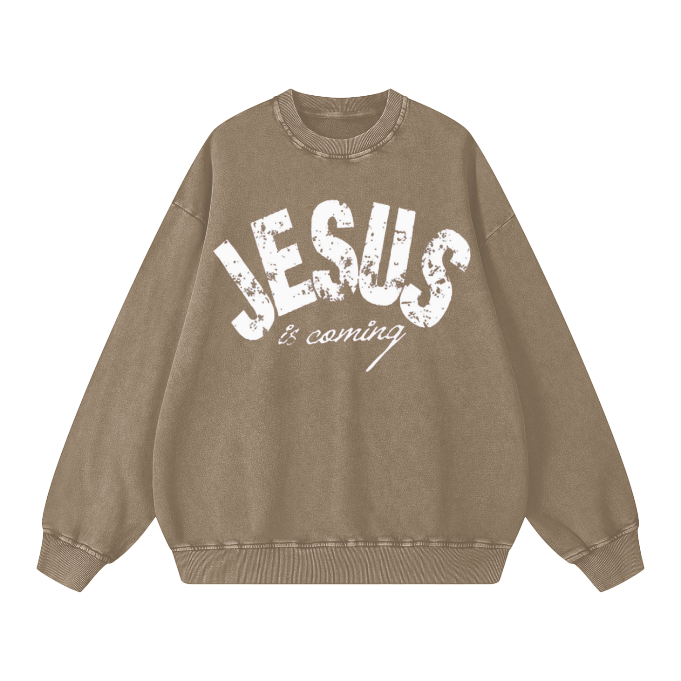 "Are You Ready" Snow Washed Oversized Sweatshirt