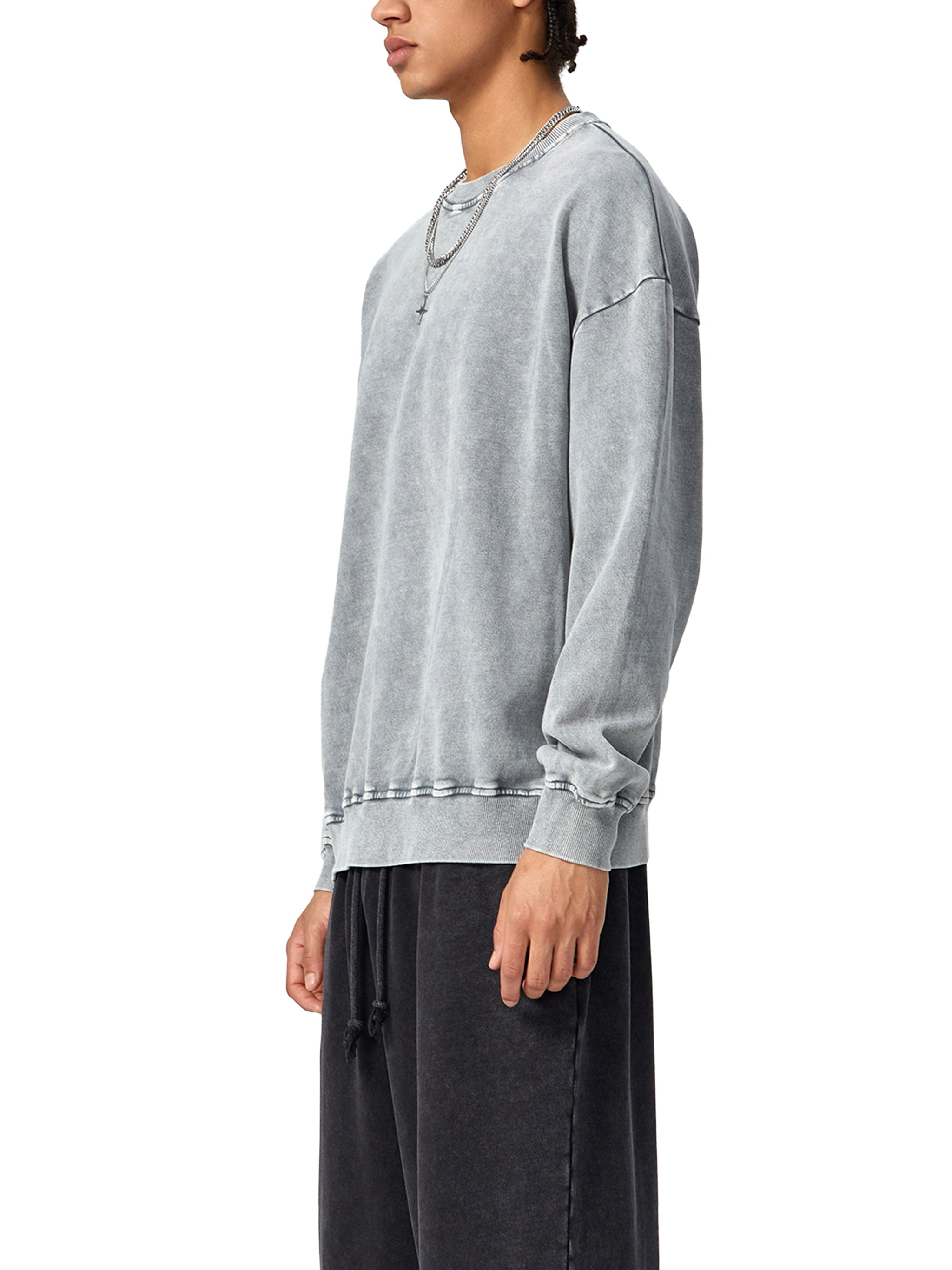 "Are You Ready" Snow Washed Oversized Sweatshirt