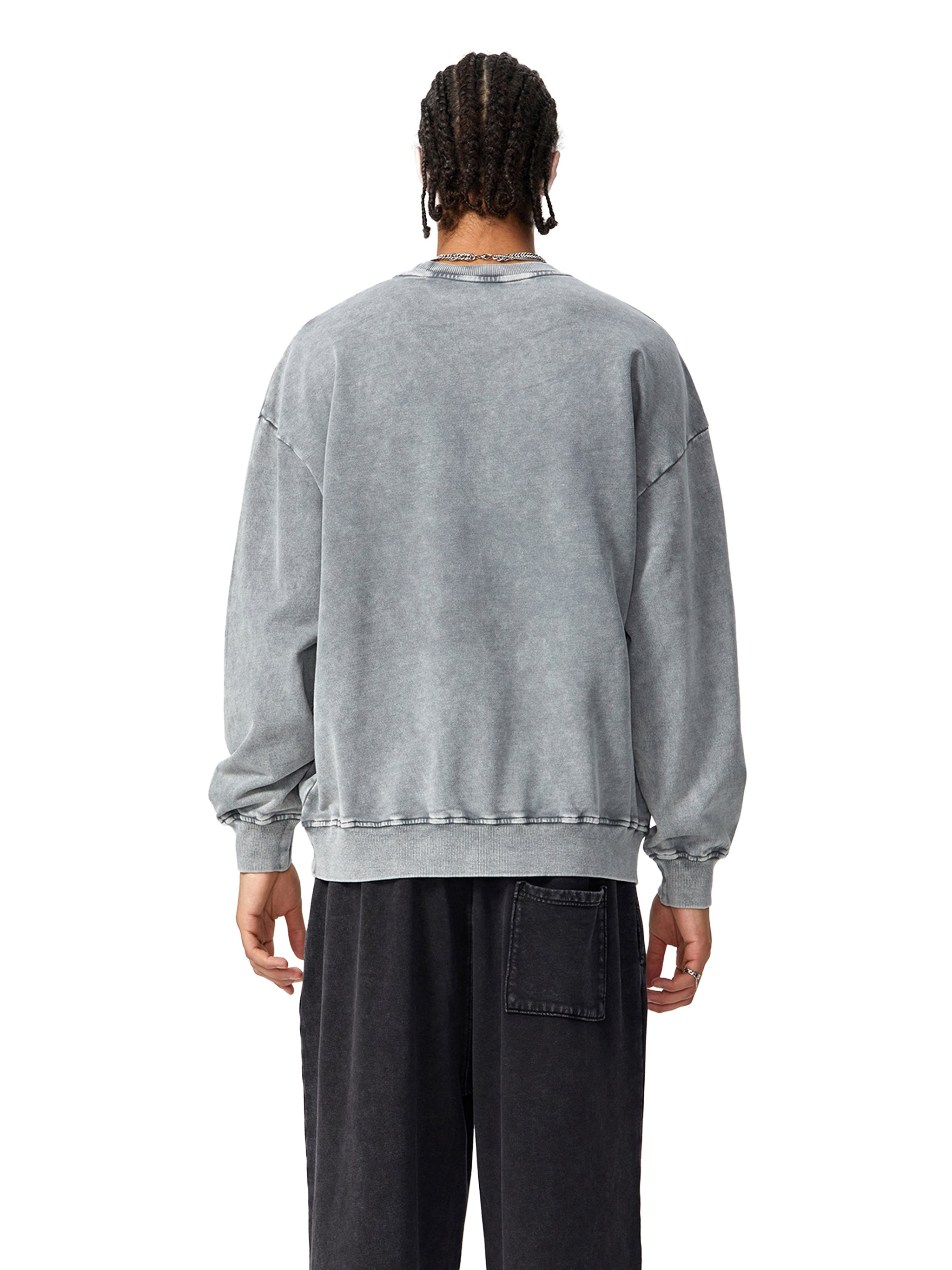 "Are You Ready" Snow Washed Oversized Sweatshirt