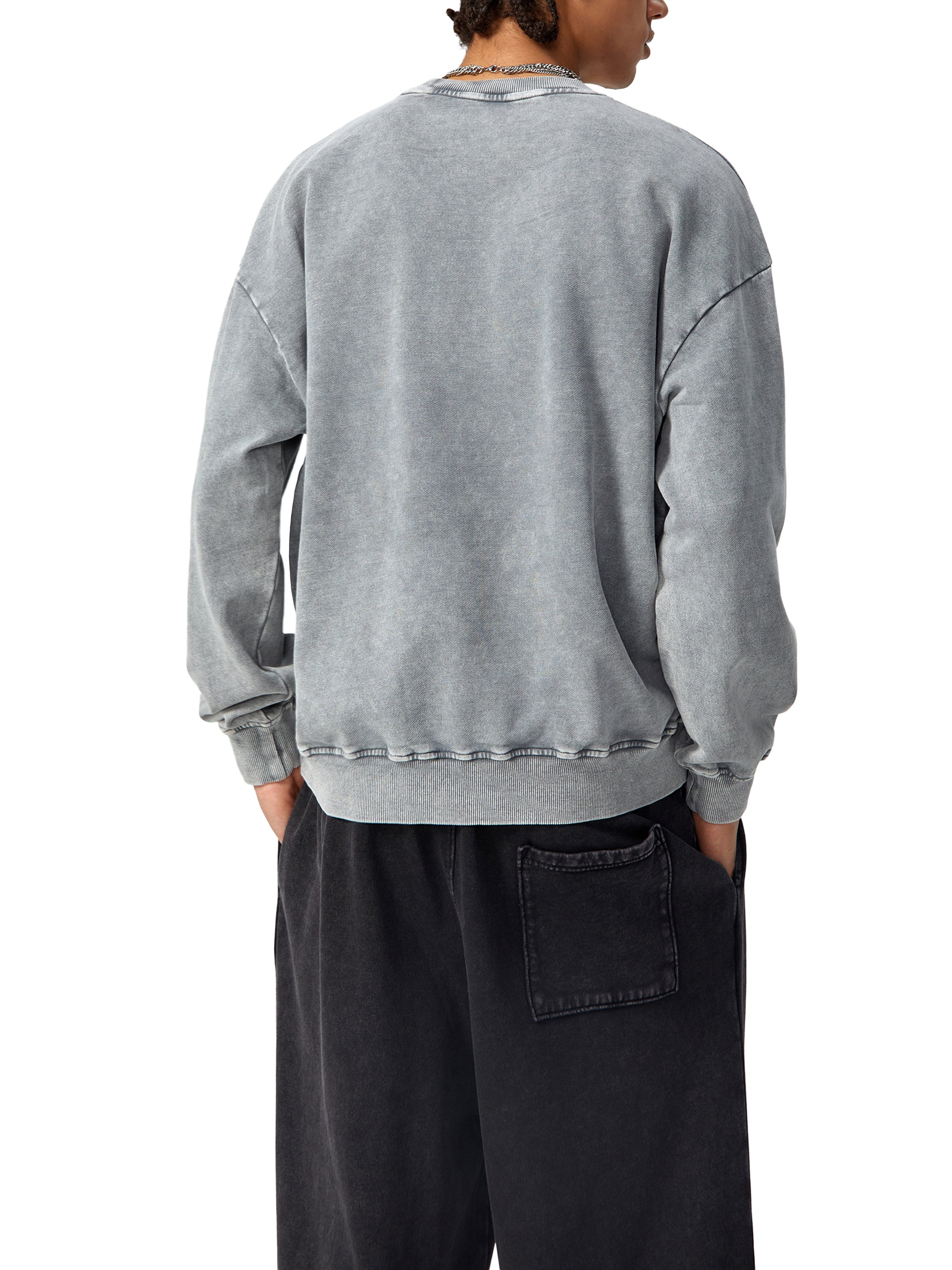 "Are You Ready" Snow Washed Oversized Sweatshirt