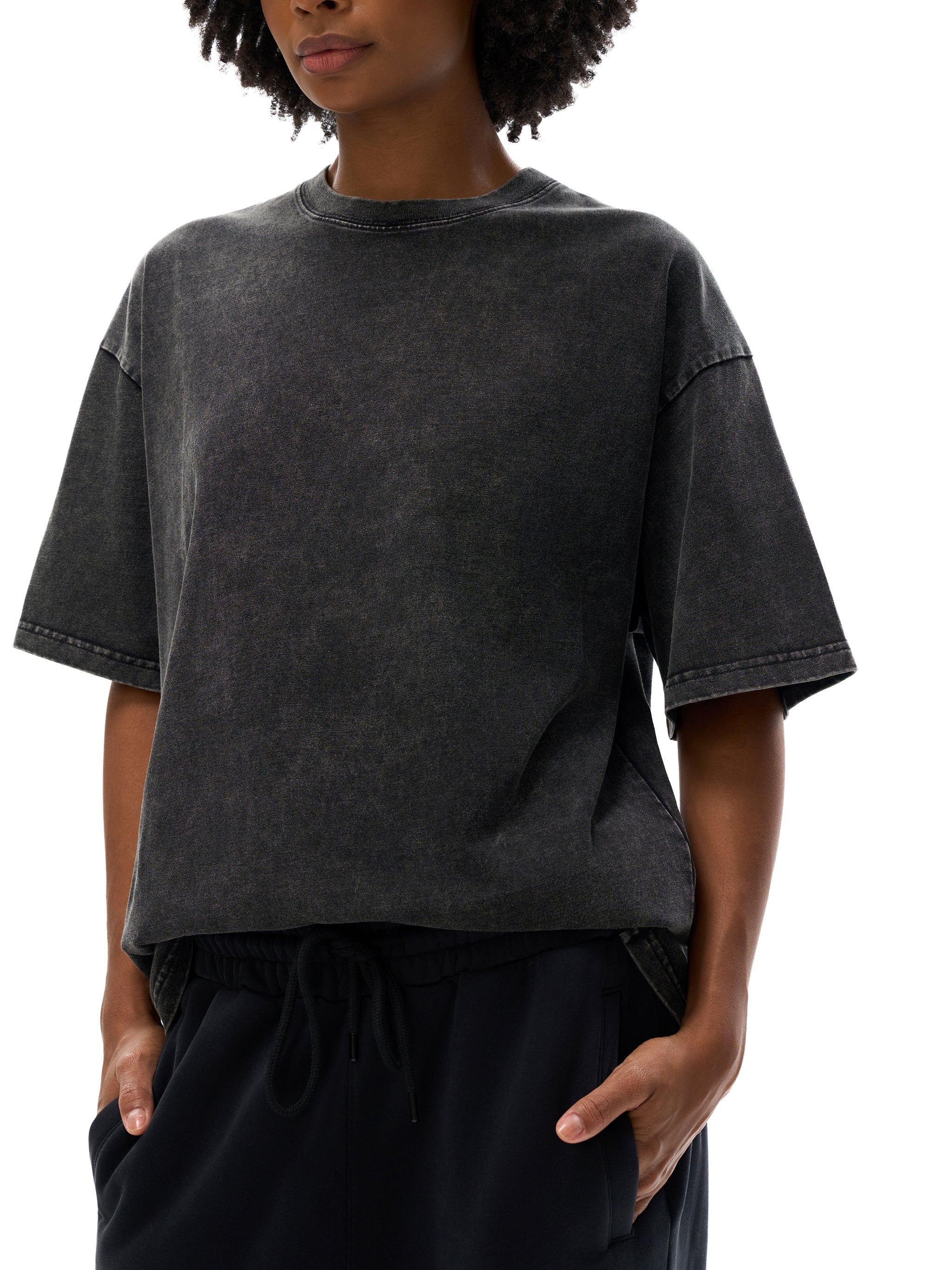 "HOPE" Snow Washed Oversized Cotton T-Shirt