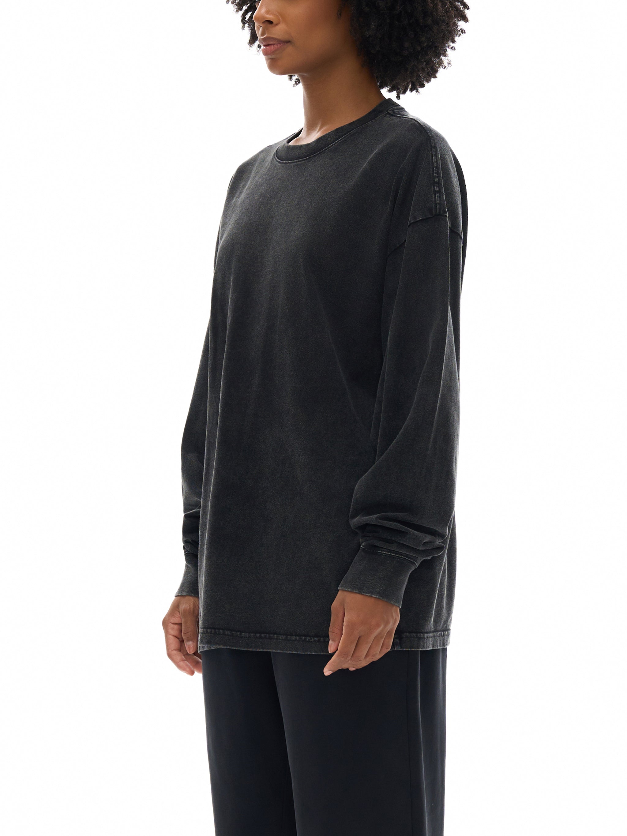 "Amen" Acid Wash Oversize Long Sleeve T-Shirt
