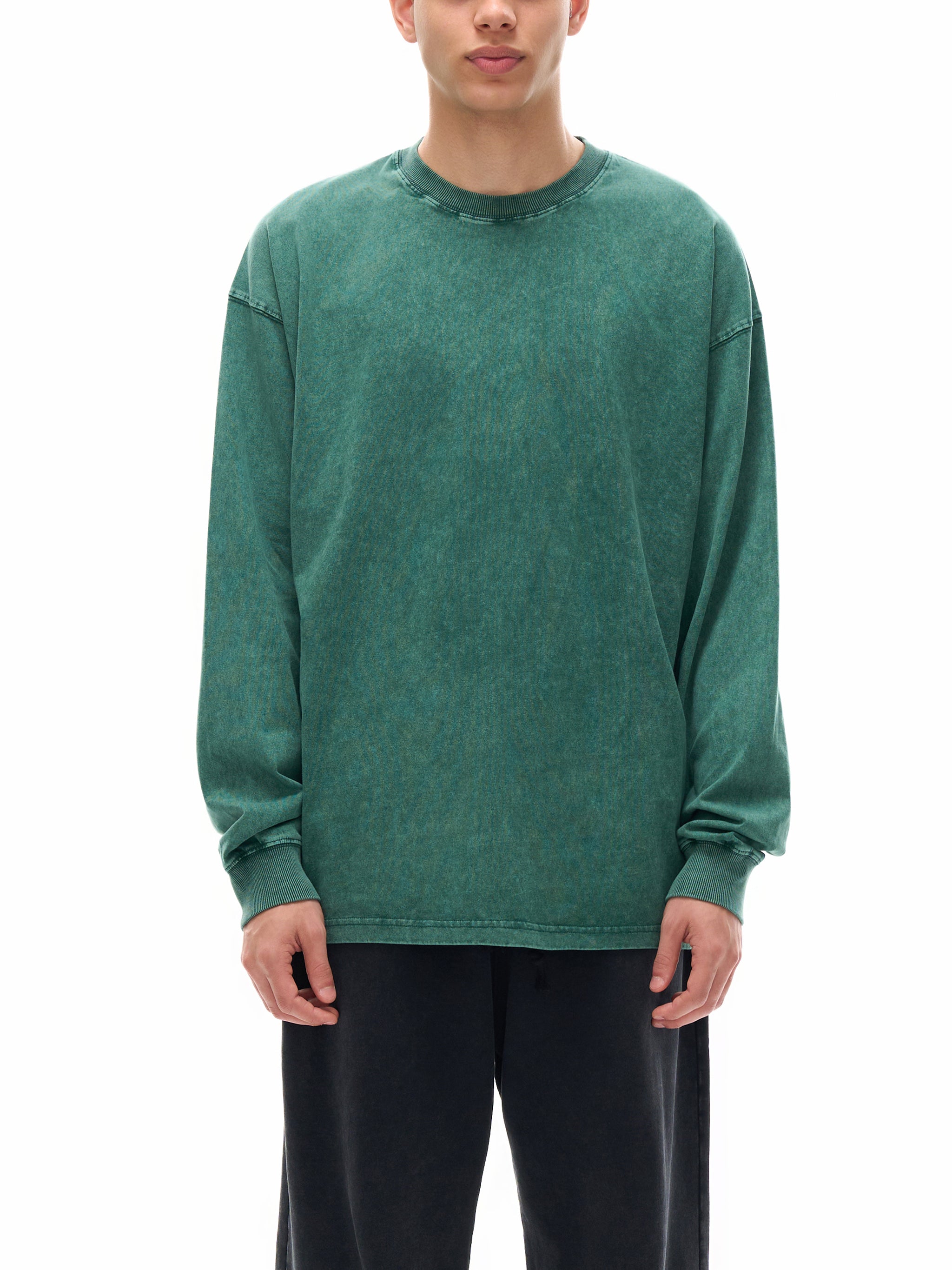 "Amen" Acid Wash Oversize Long Sleeve T-Shirt