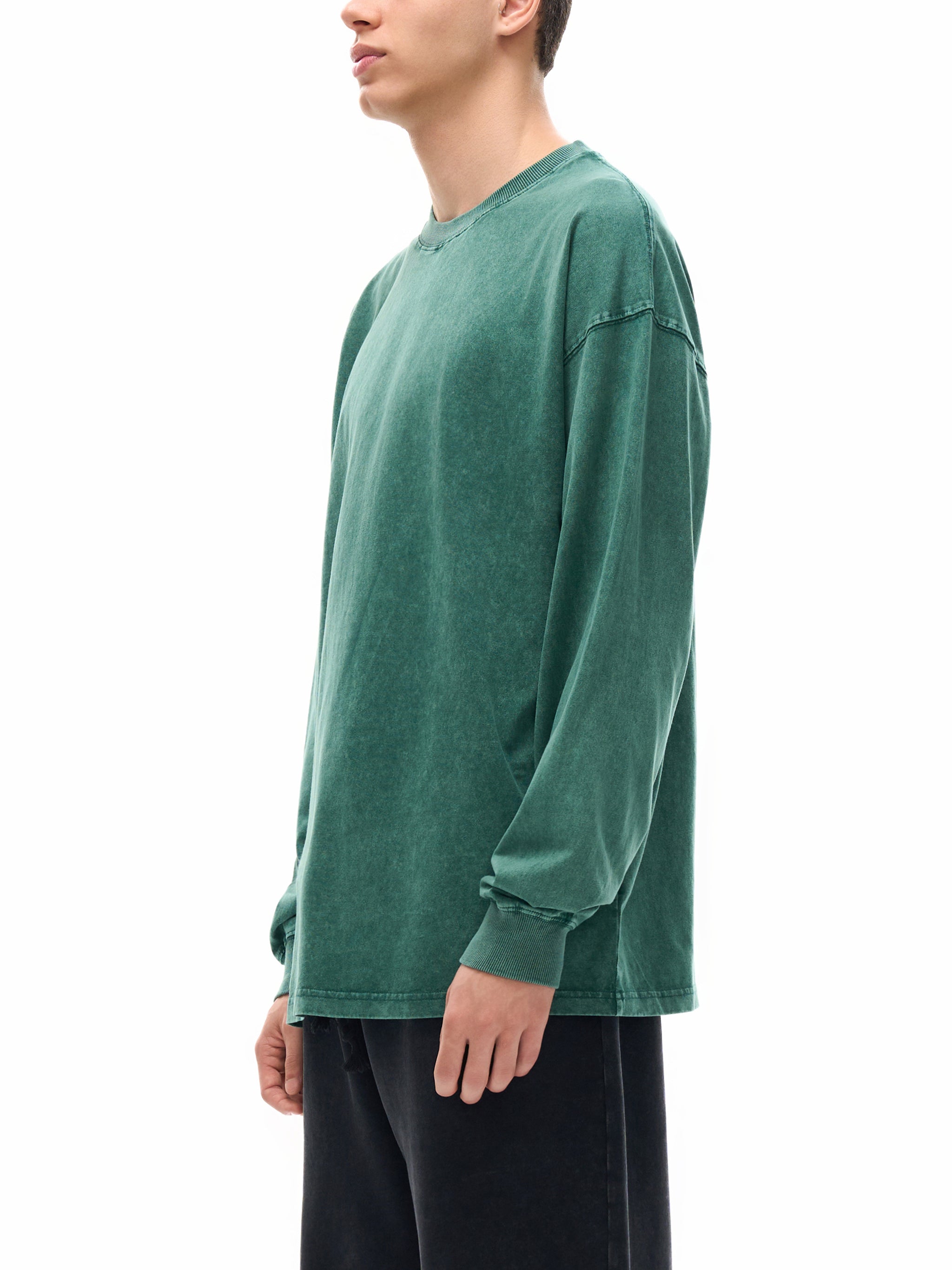 "Amen" Acid Wash Oversize Long Sleeve T-Shirt