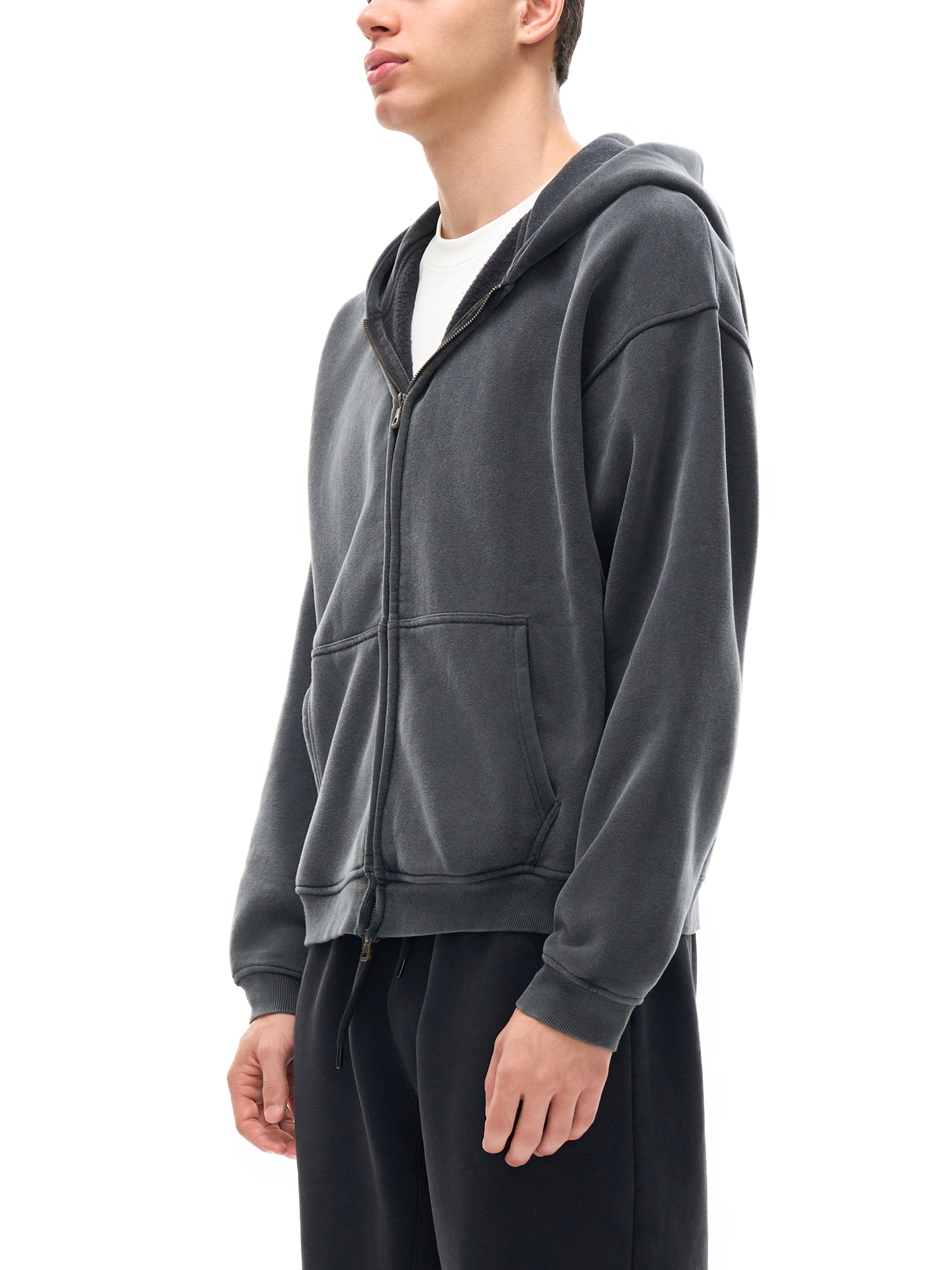 Gospel Zip-Through Boxy Fleece Hoodie