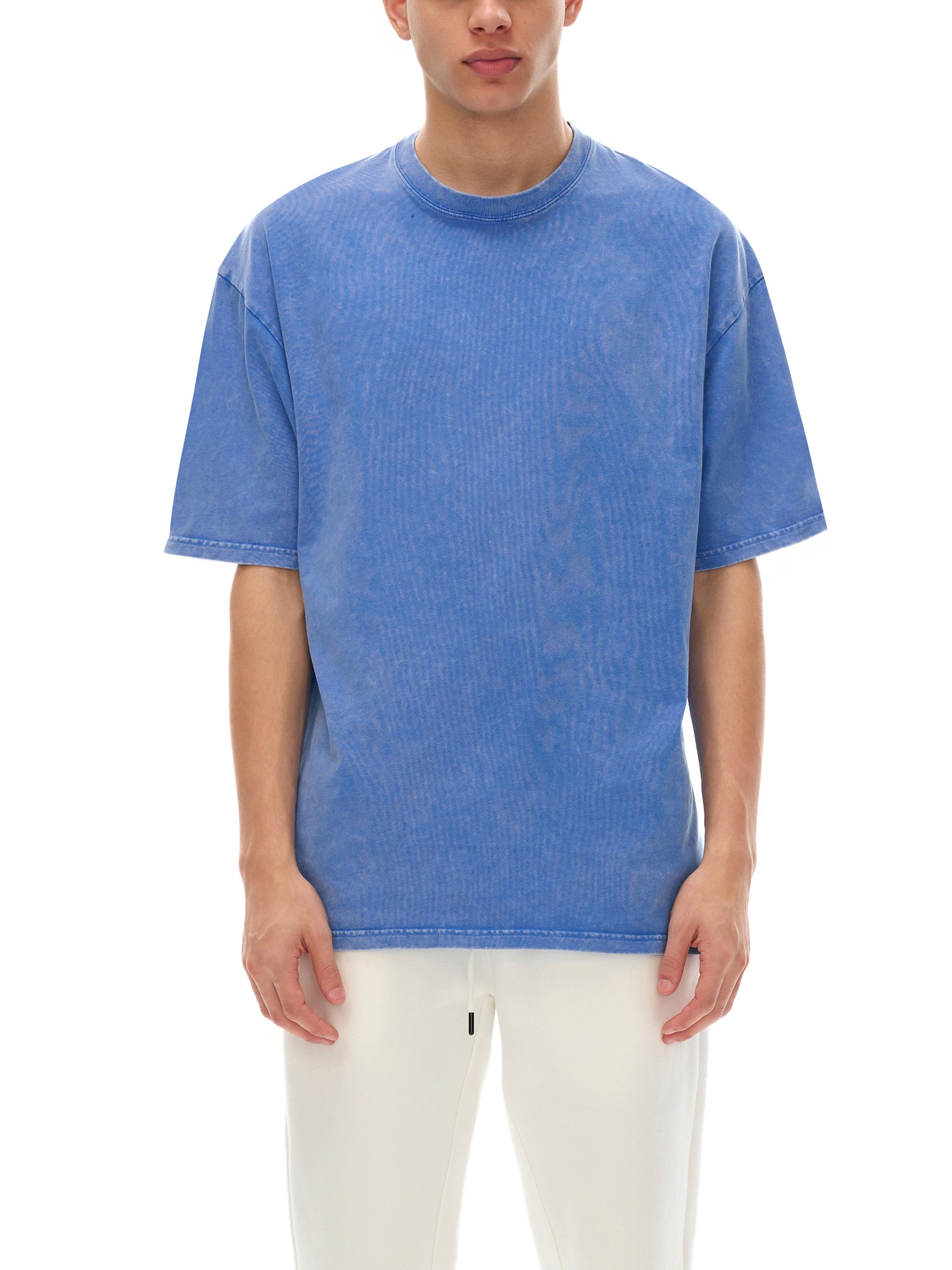 Praise/Barak the Lord Snow Washed Oversized Cotton T-Shirt