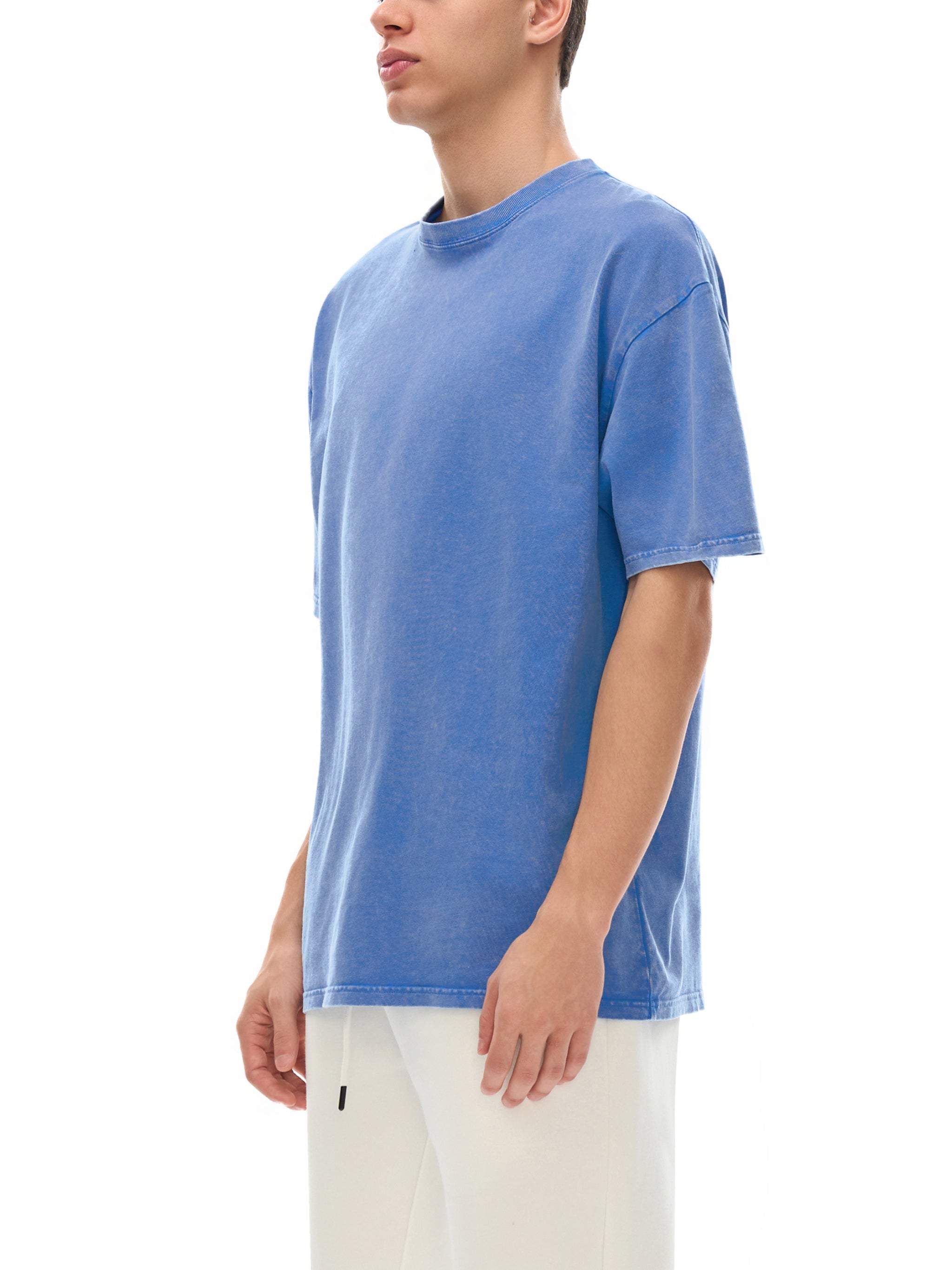 Praise/Barak the Lord Snow Washed Oversized Cotton T-Shirt