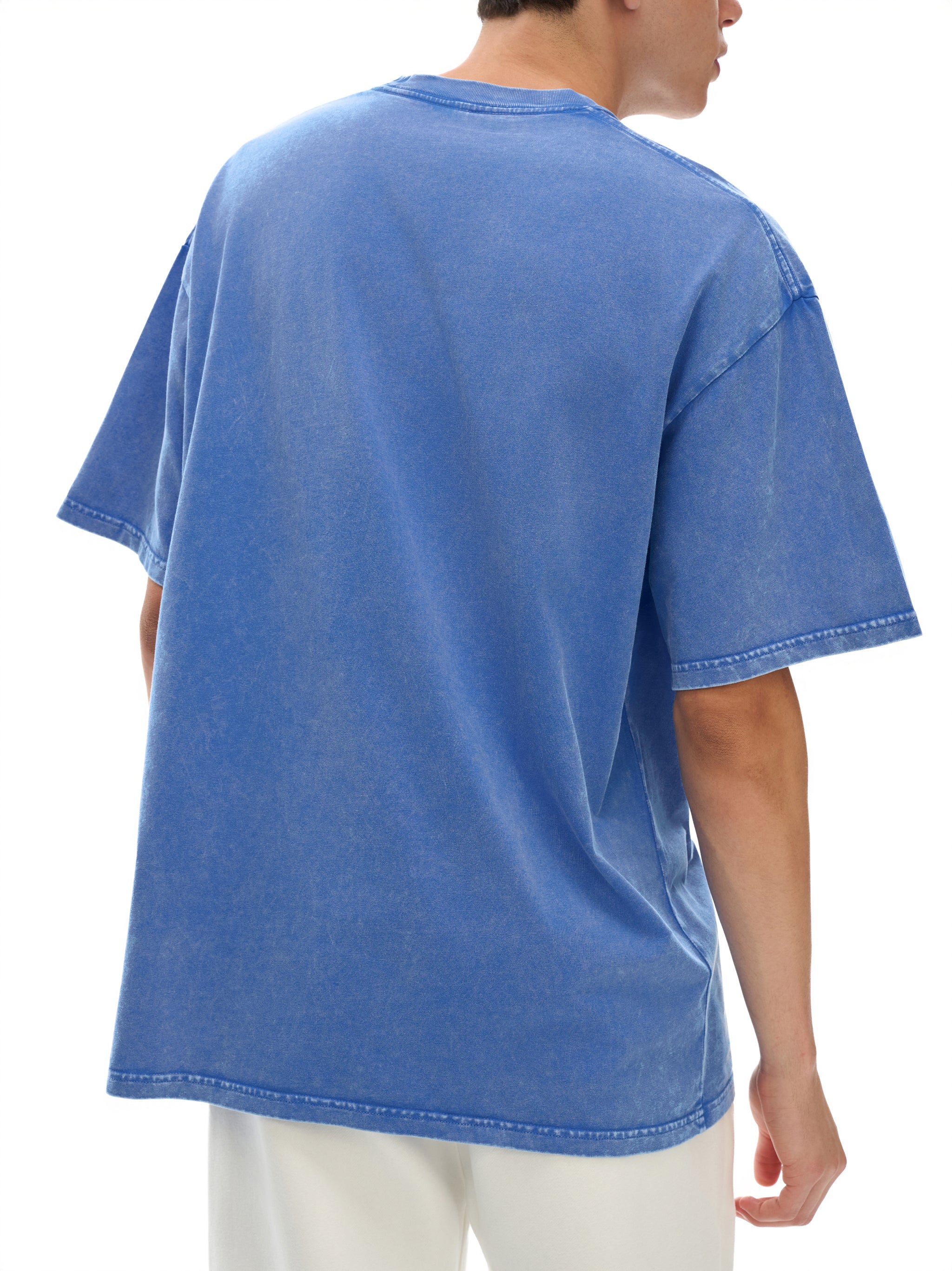 Praise/Barak the Lord Snow Washed Oversized Cotton T-Shirt