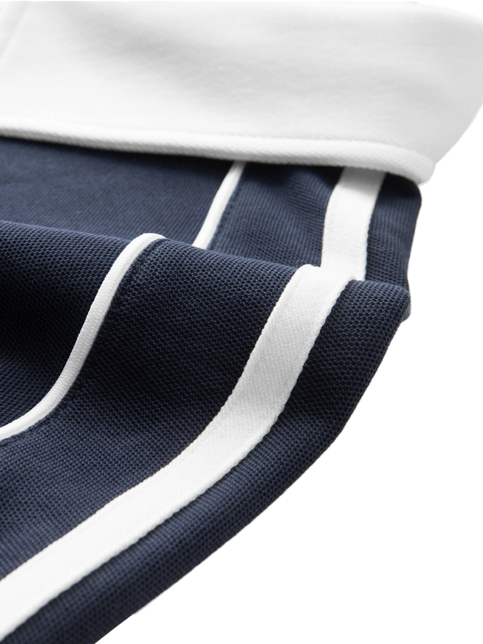 "YHWH SHALOM" Contrast Collar Short-Sleeve Polo Shirt