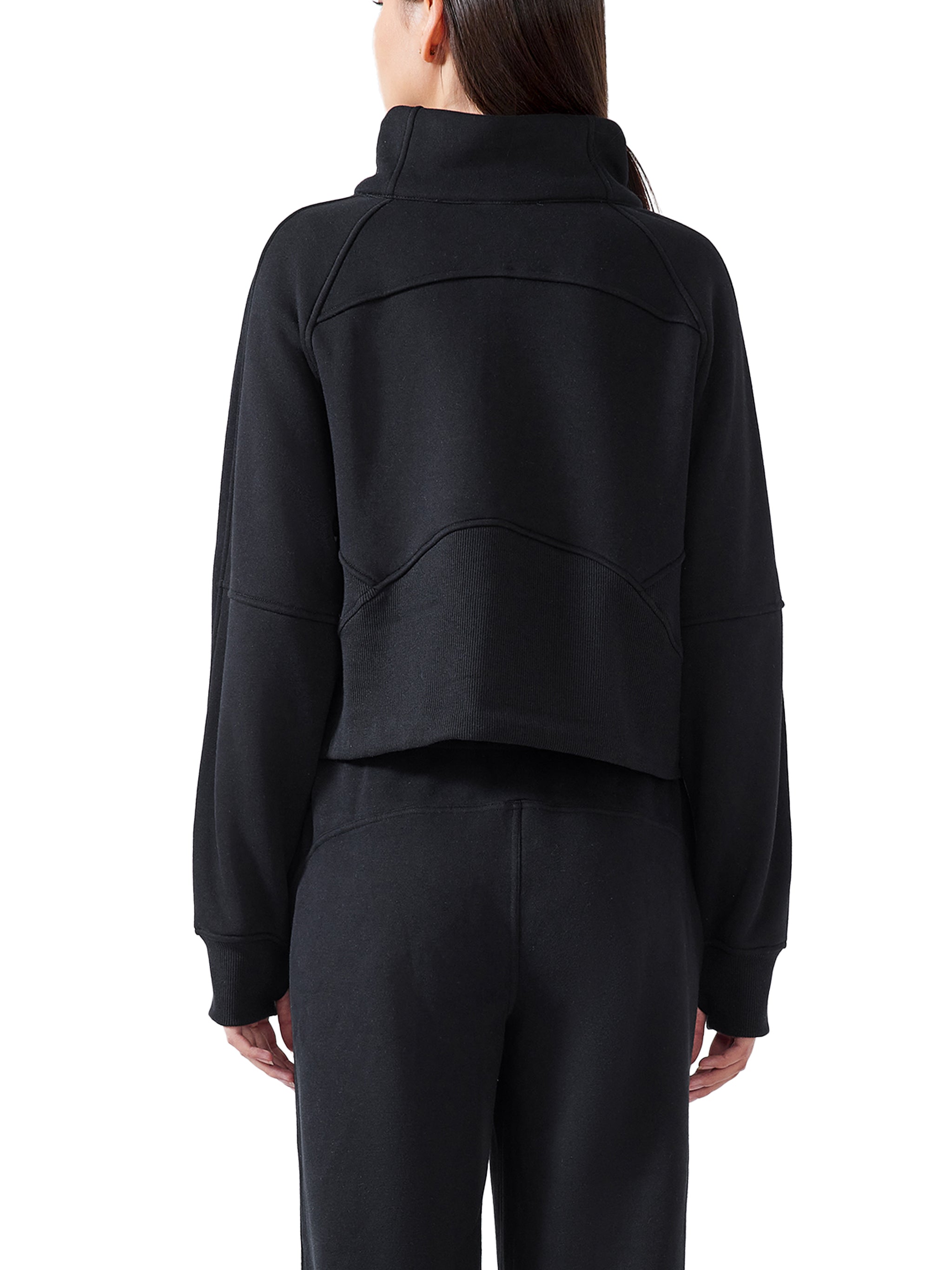 "He is RISEN" Women's Cropped Half-Zip Sweatshirt