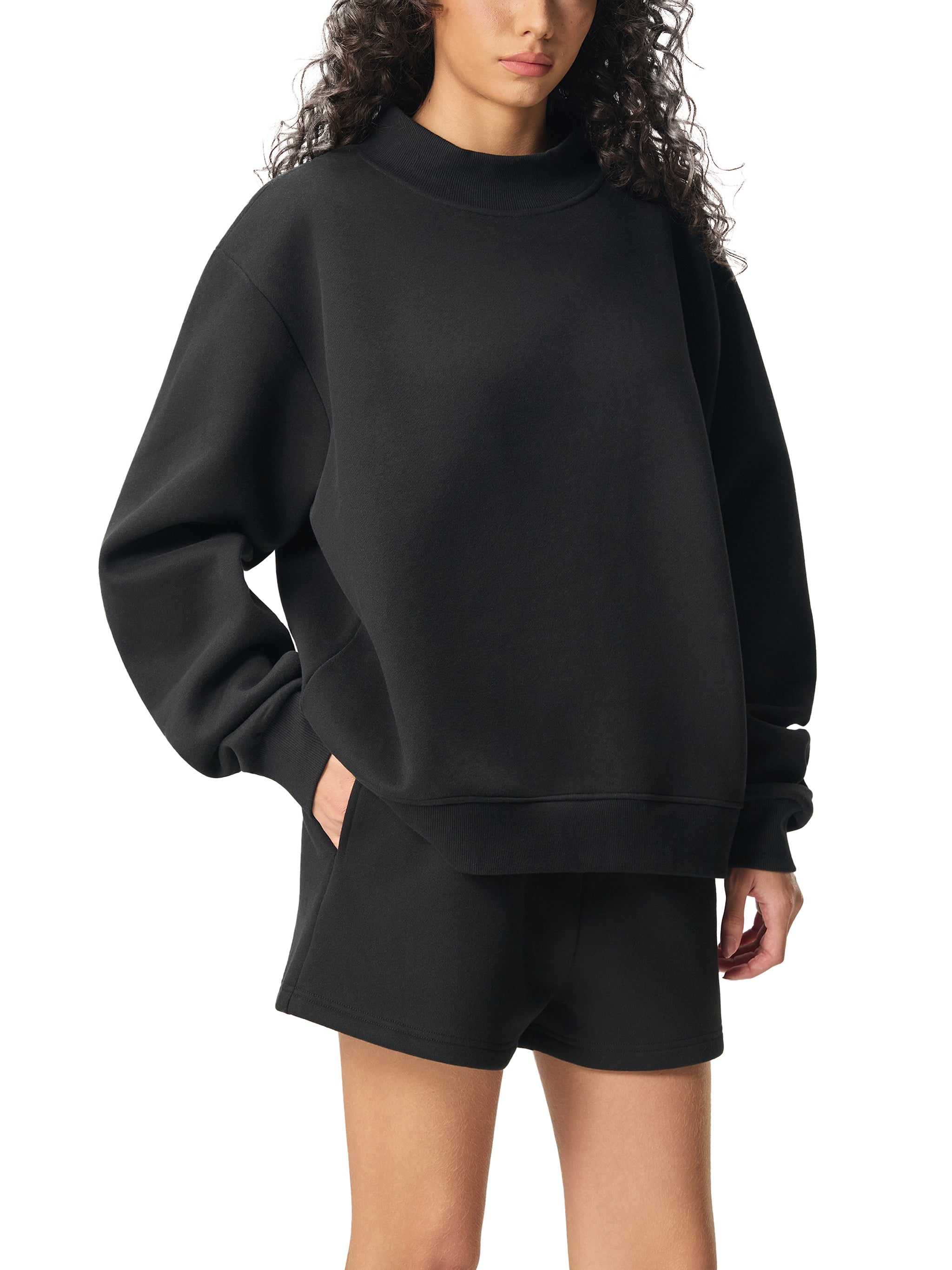 "God is Bigger" Women's Essential Fleece Mid-Neck Crew Sweatshirt