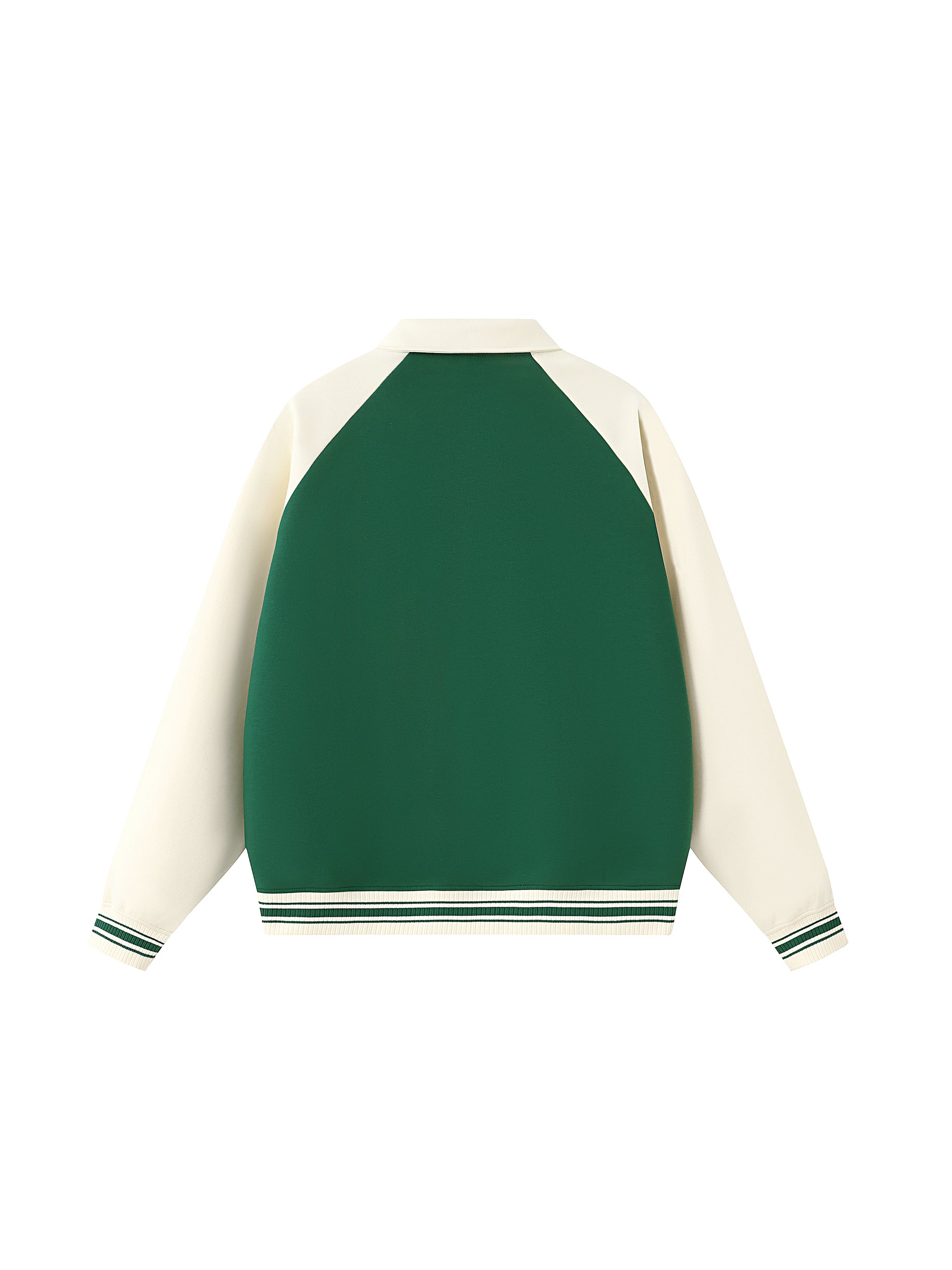 "Faith, Hope, Love" Contrast Raglan Sleeve Baseball Jacket