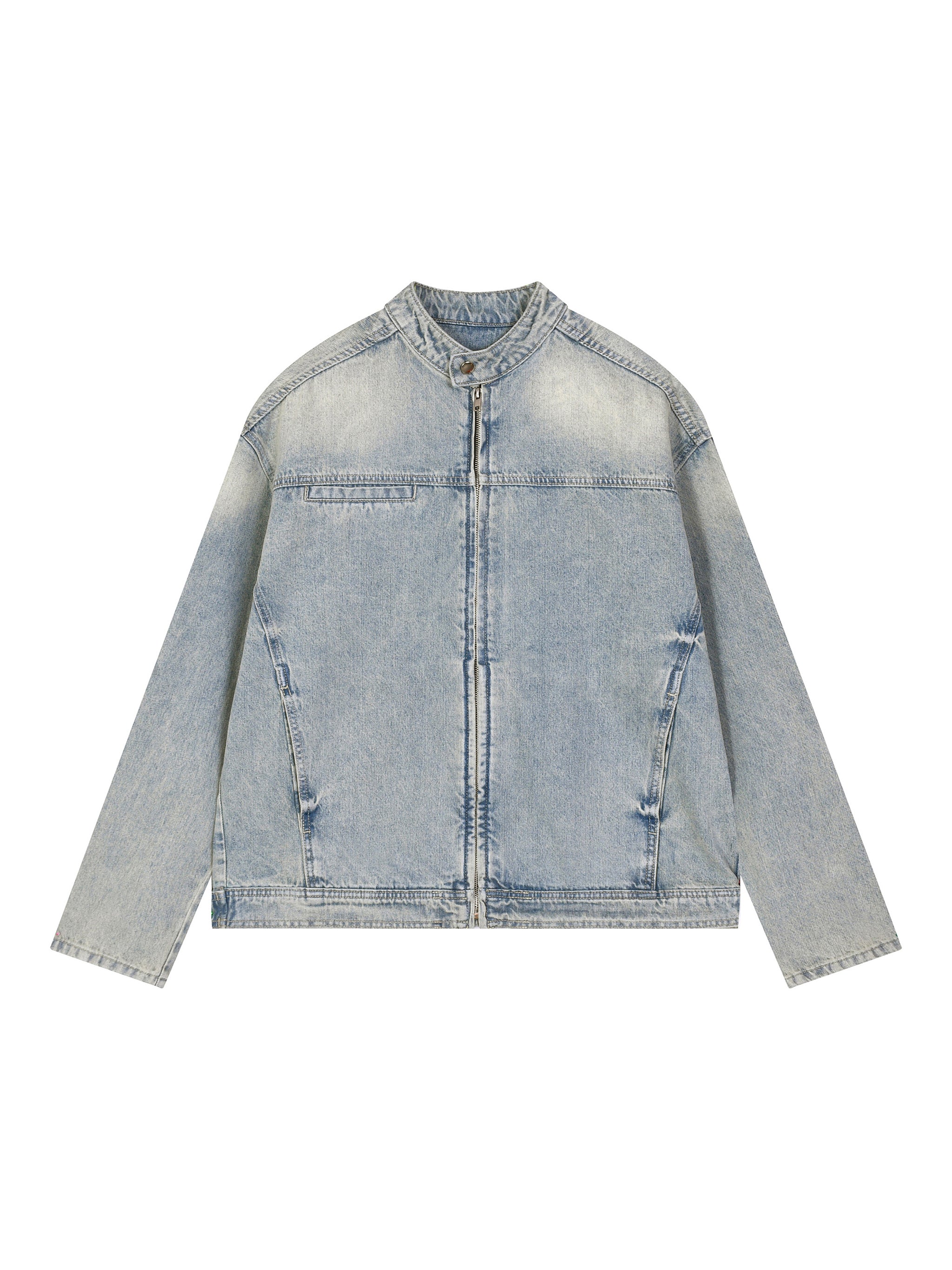 "The LORD is my Banner" Vintage Wash Zip Denim Jacket