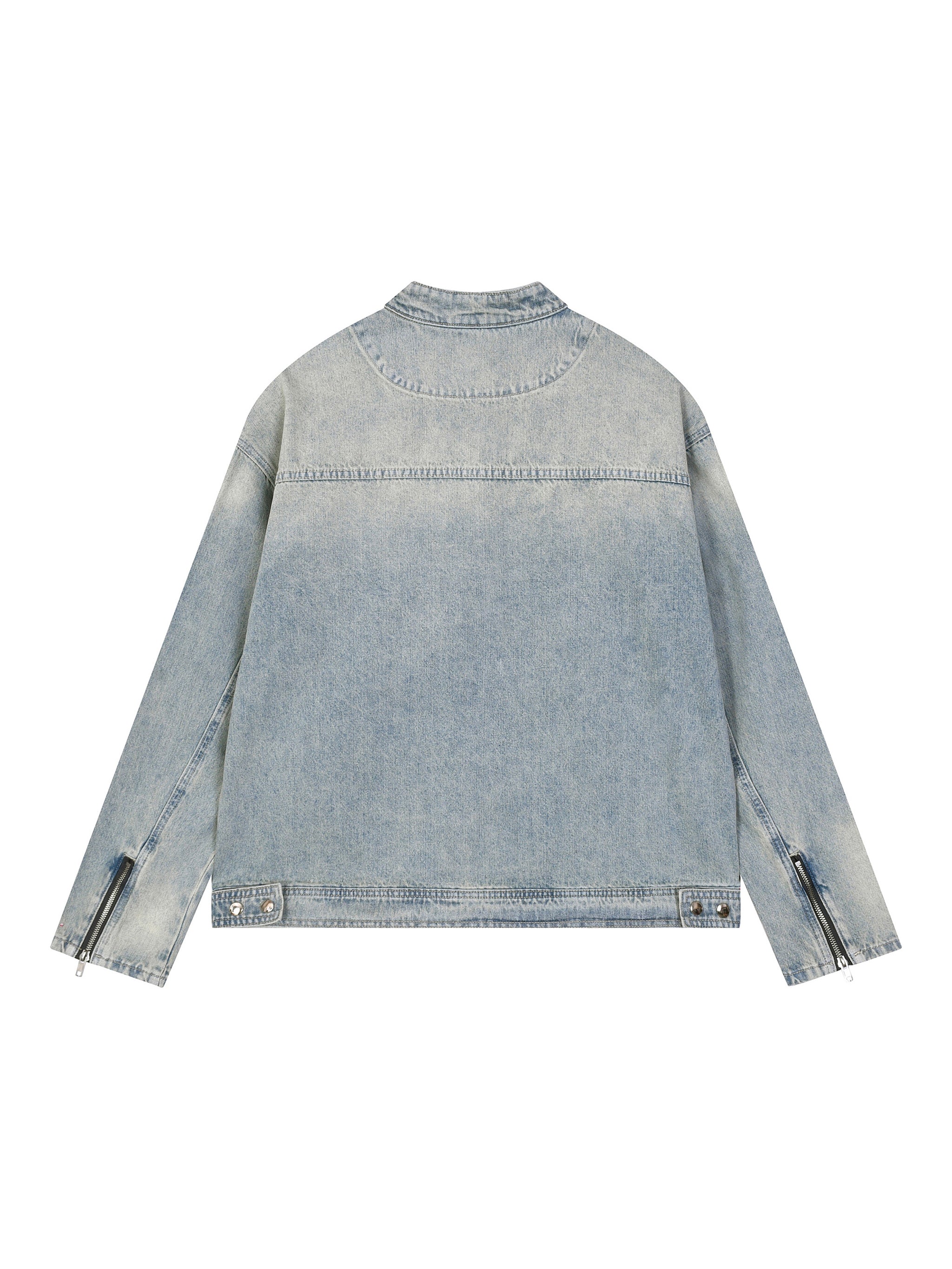 "The LORD is my Banner" Vintage Wash Zip Denim Jacket