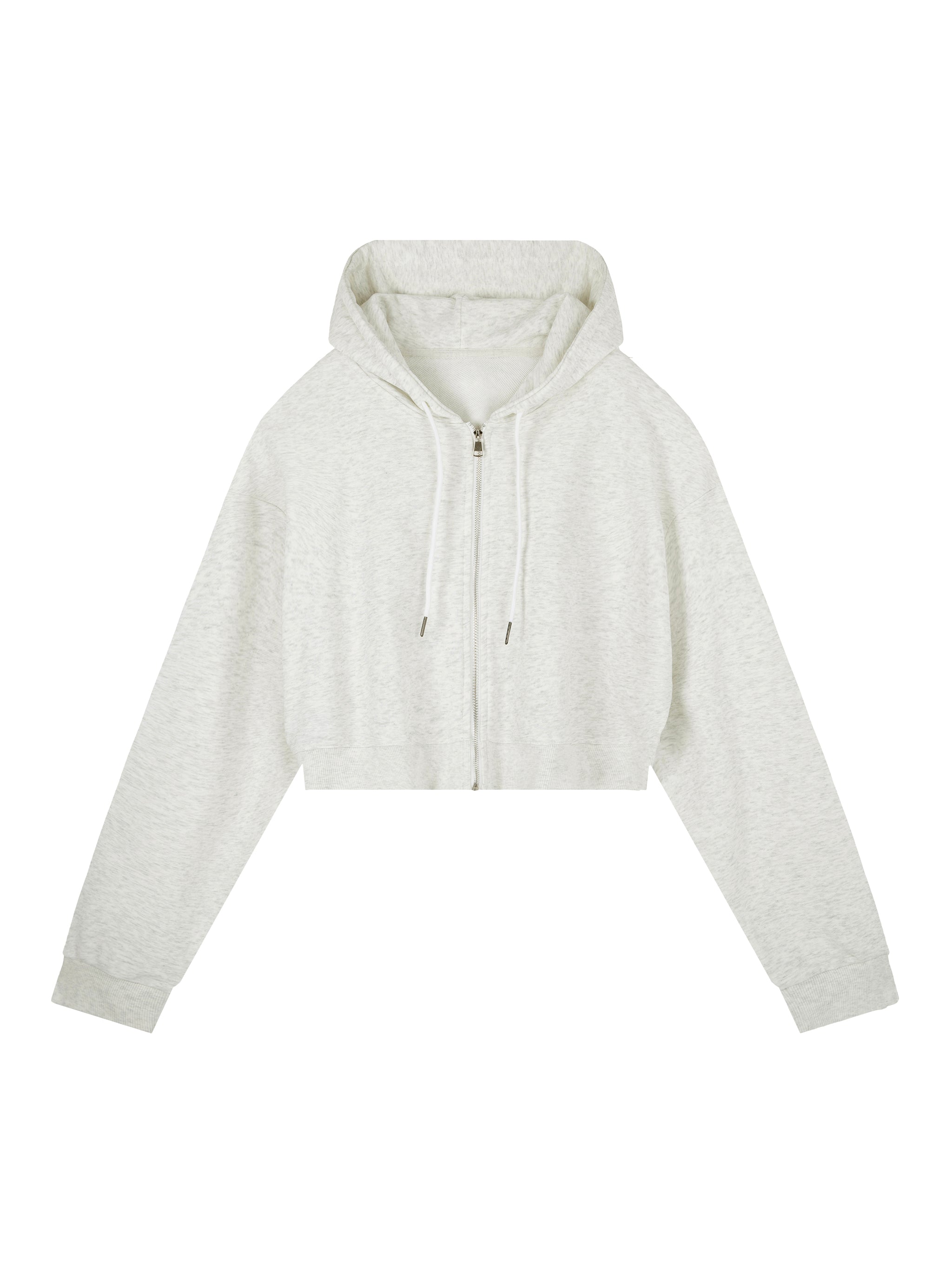 Saved by grace/walk by faith Essential Cropped Zip-Up Hoodie