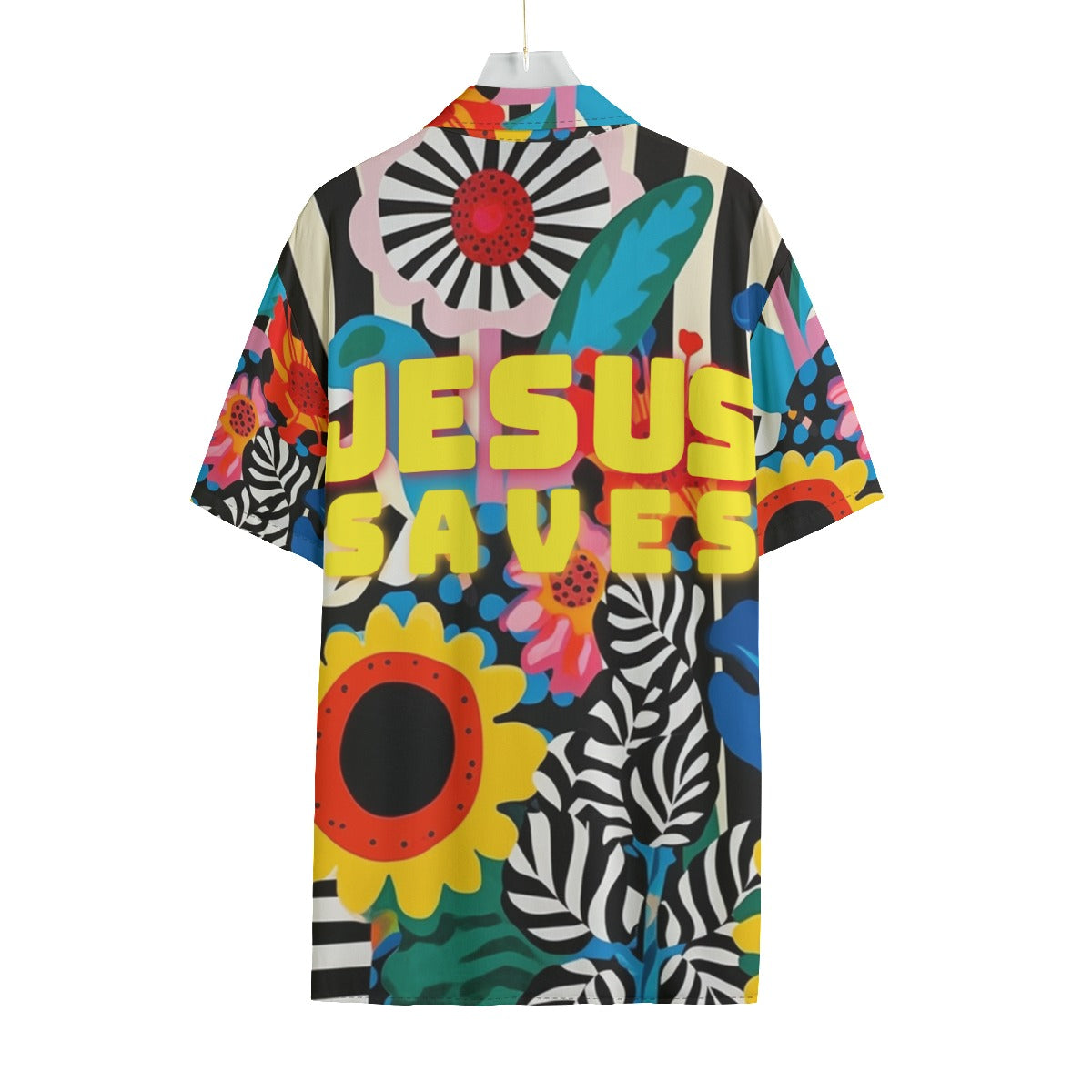 Jesus Saves Rayon button up shirt