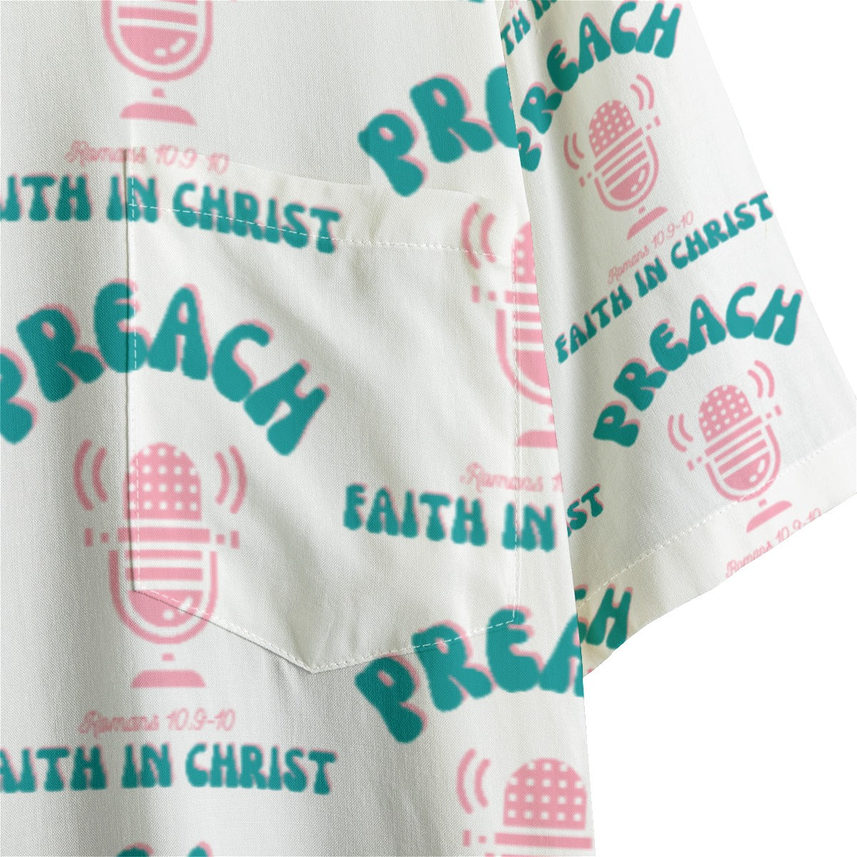 Preach Faith in Christ Rayon Button Up Shirt