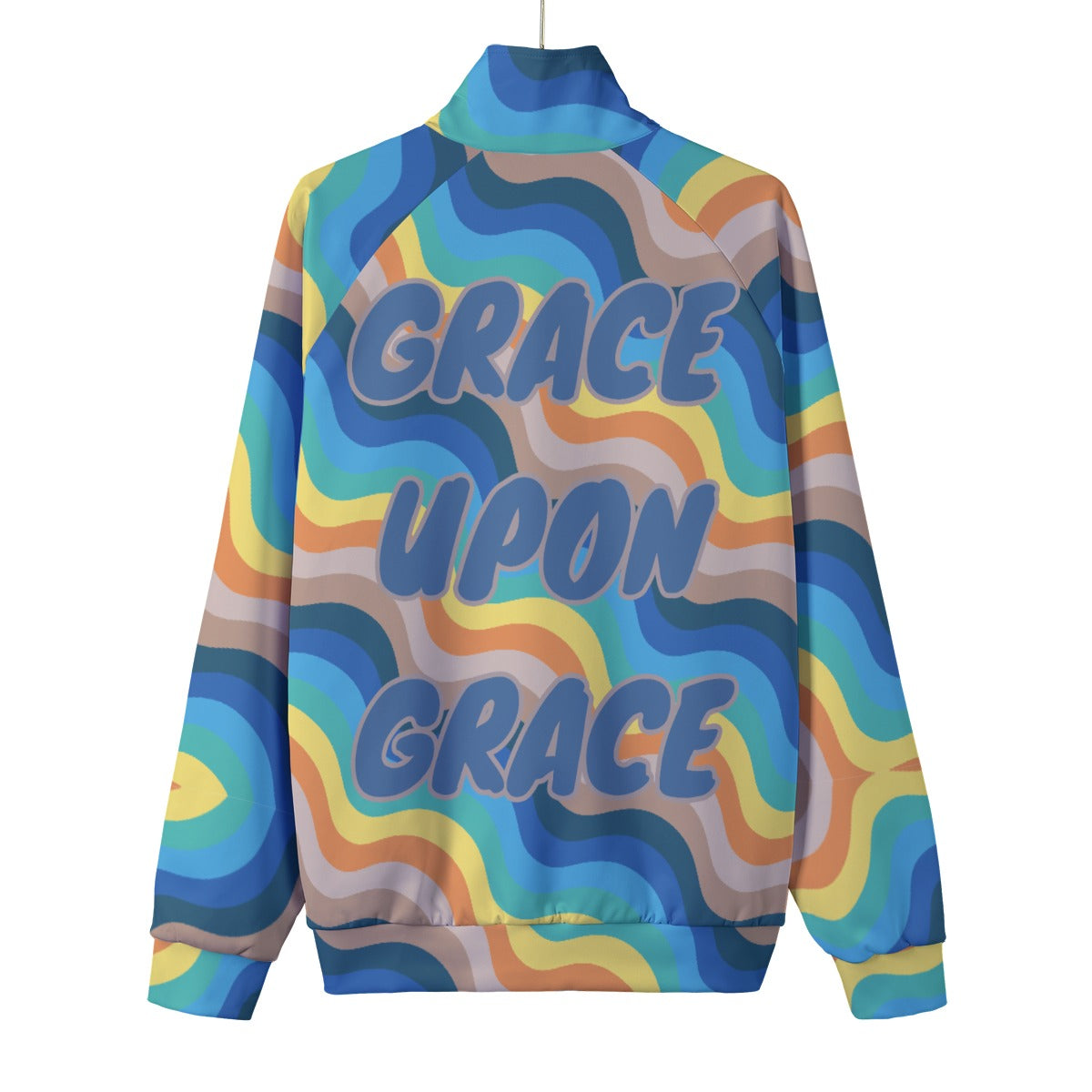 Grace upon grace Stand Collar White Lining Jacket