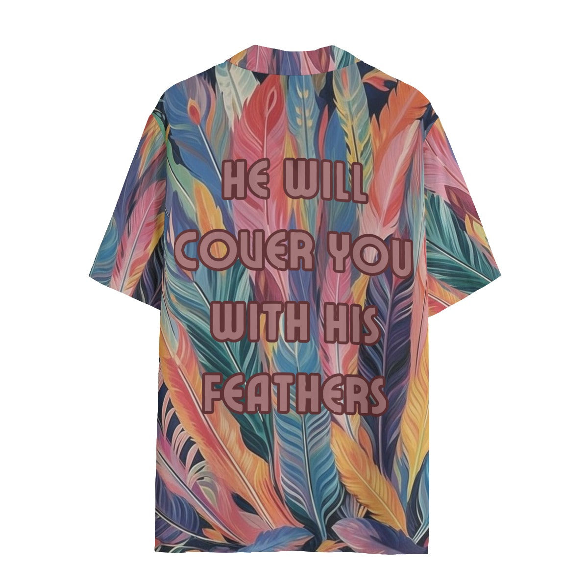 He Will Cover You Women's Rayon Hawaiian Shirt
