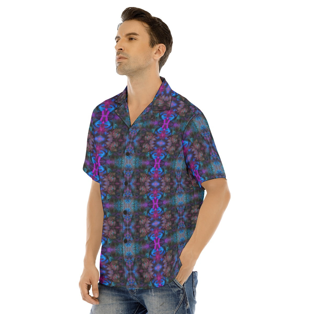 Like A Thief In The Night Button Up Short Sleeves Shirt