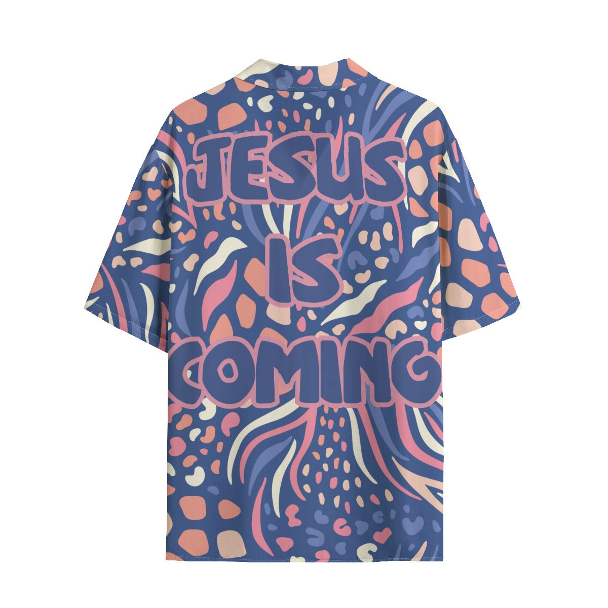 Jesus is Coming Men's Hawaiian Rayon Shirt