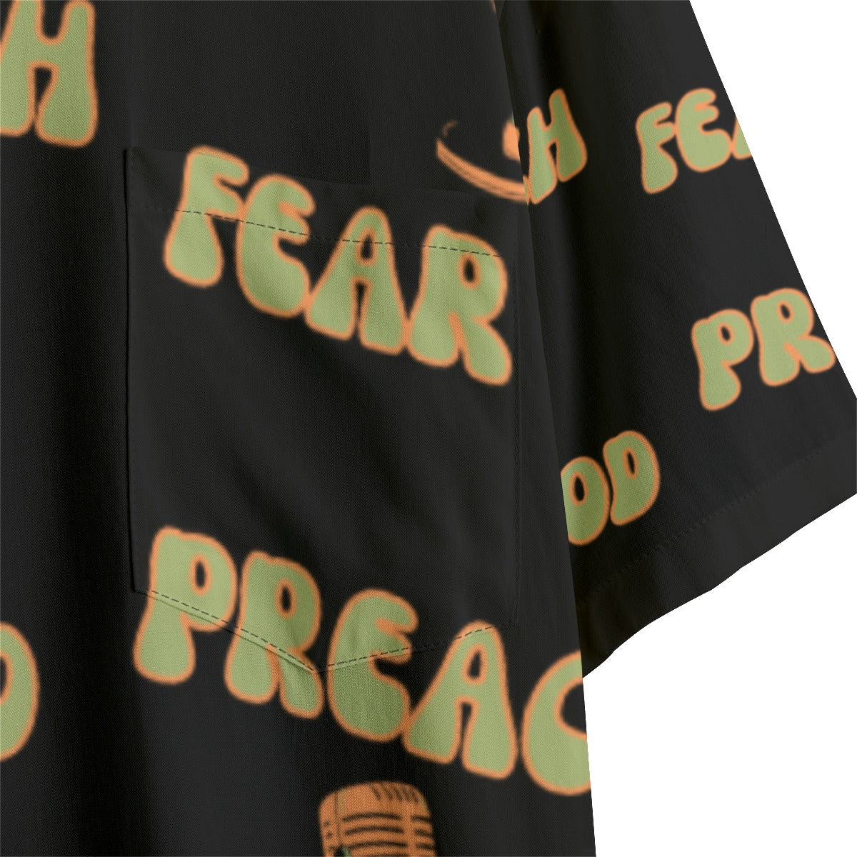 Preach Fear God Rayon Button Up Shirt