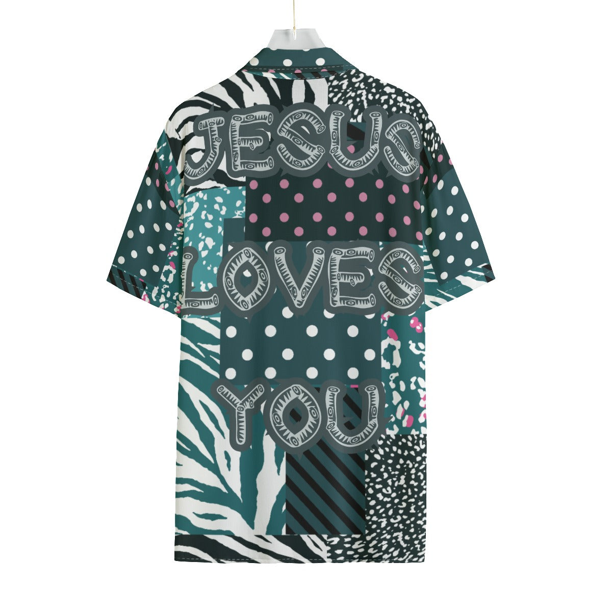 Jesus Loves You Rayon Shirt With Pocket