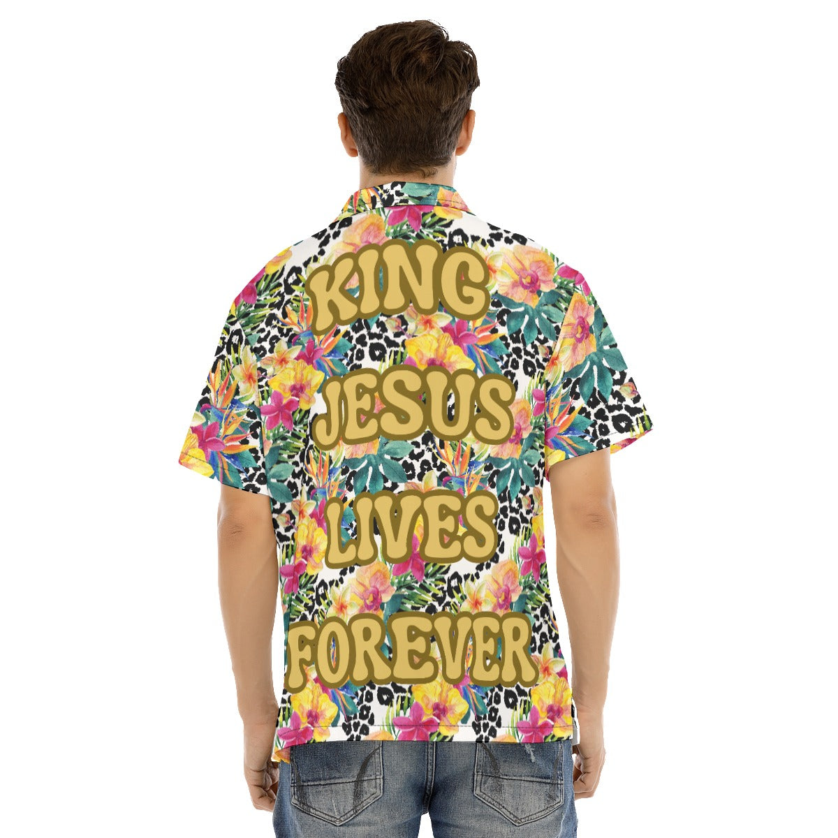 King Jesus Lives forever Button Up Shirt