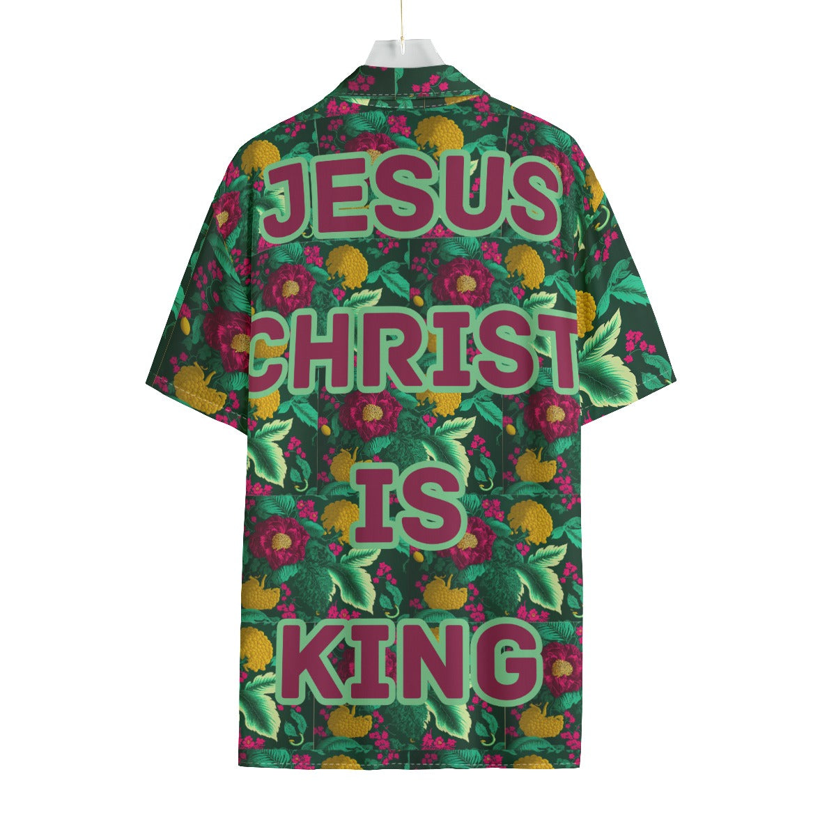 Jesus Christ is King Men's Rayon Shirt With Pocket