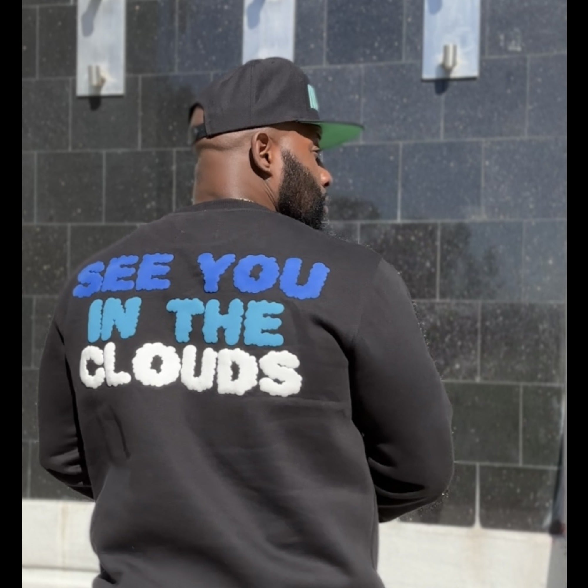 Puff Print Rapture Ready/See You in the Clouds Unisex Premium Sweatshirt