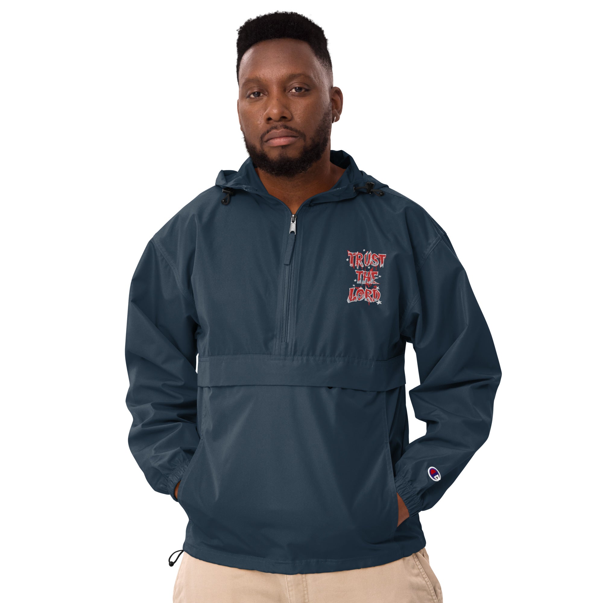 Trust the LORD Embroidered Champion Packable Jacket