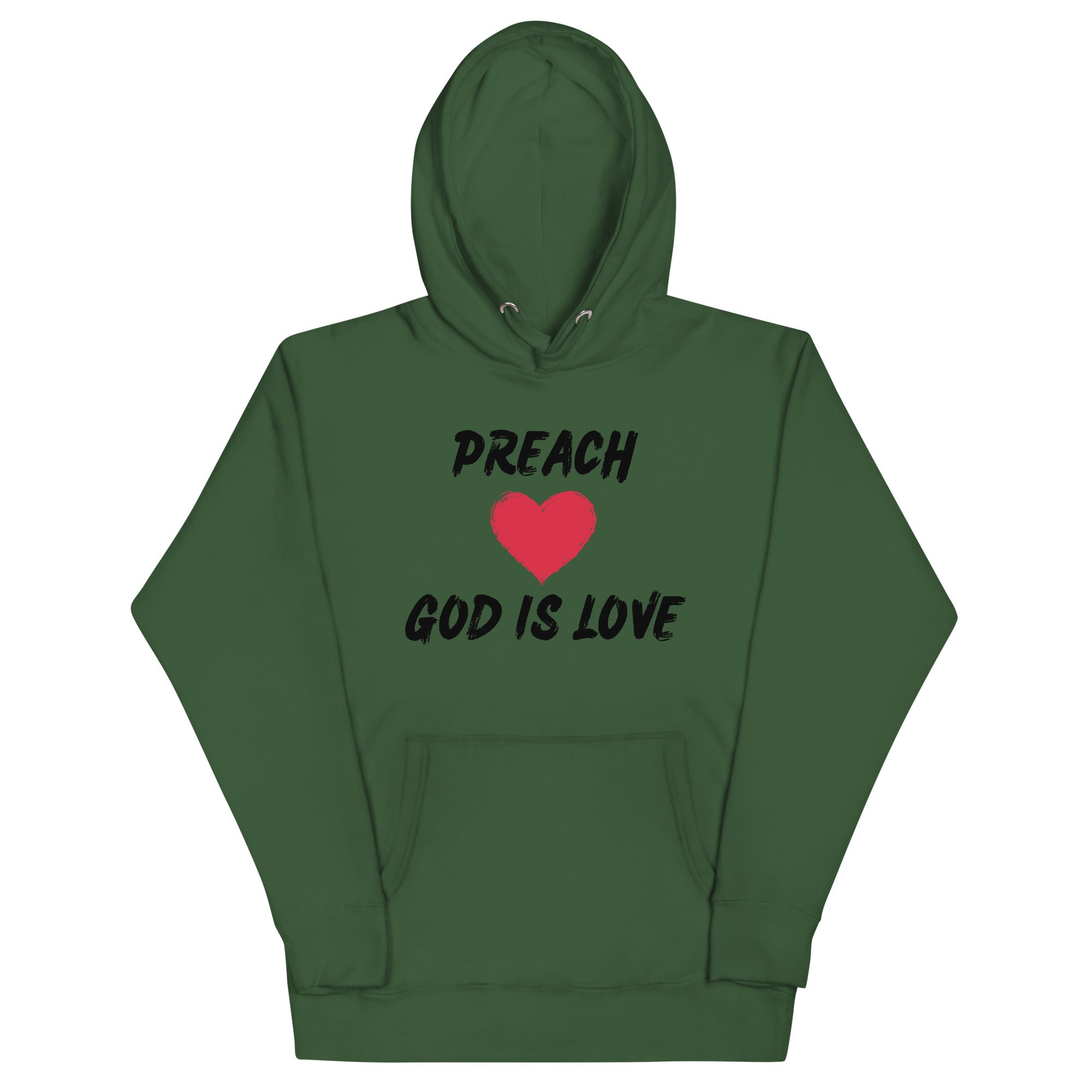 Preach God is Love/black Unisex Hoodie
