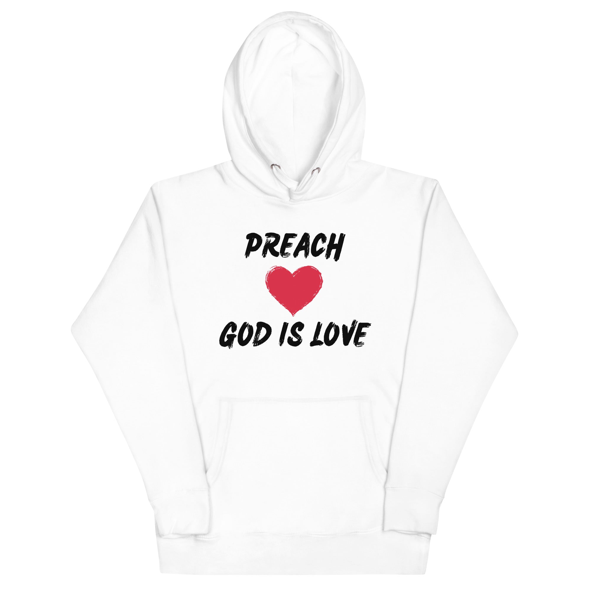 Preach God is Love/black Unisex Hoodie