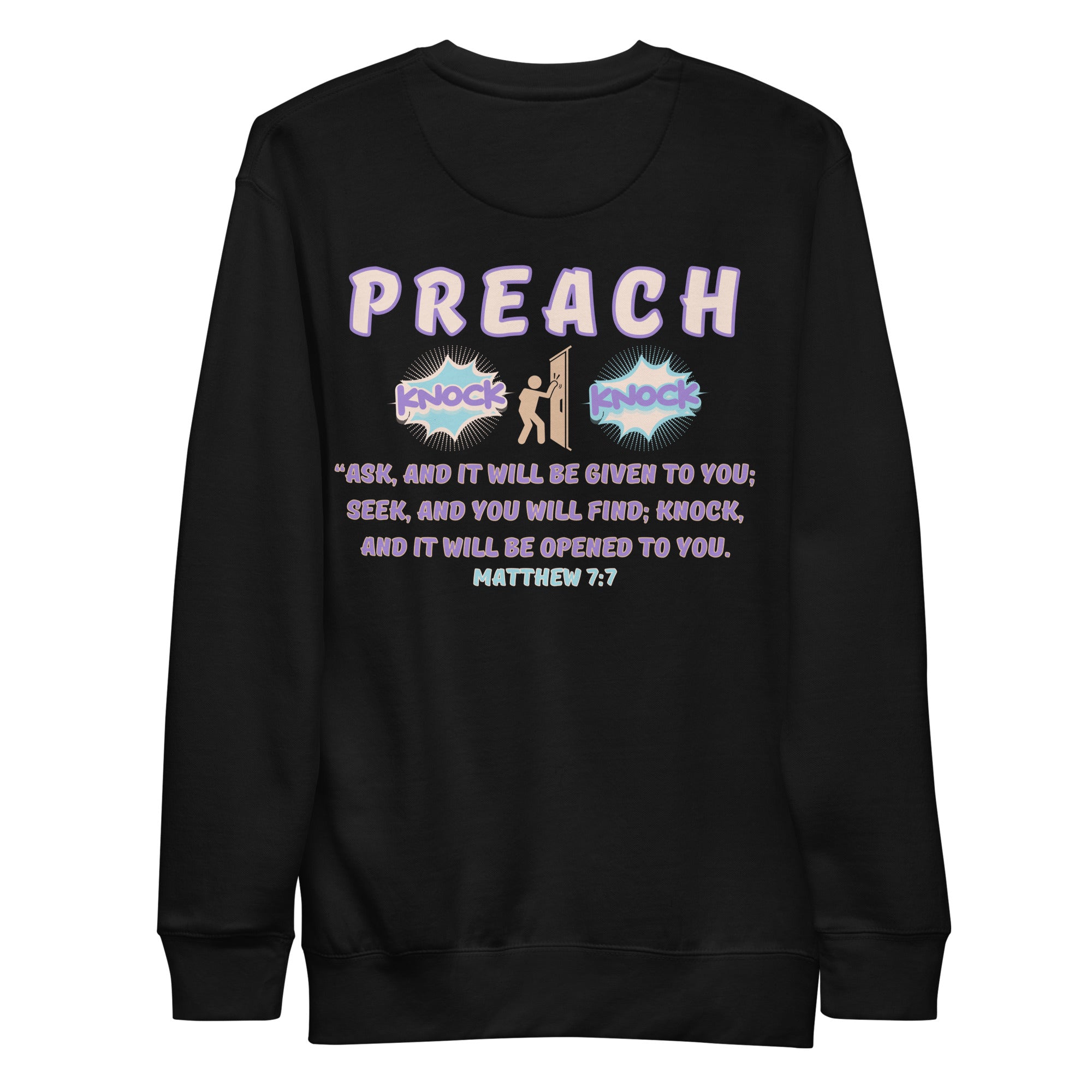 Jesus Saves/Knock Knock Unisex Premium Sweatshirt