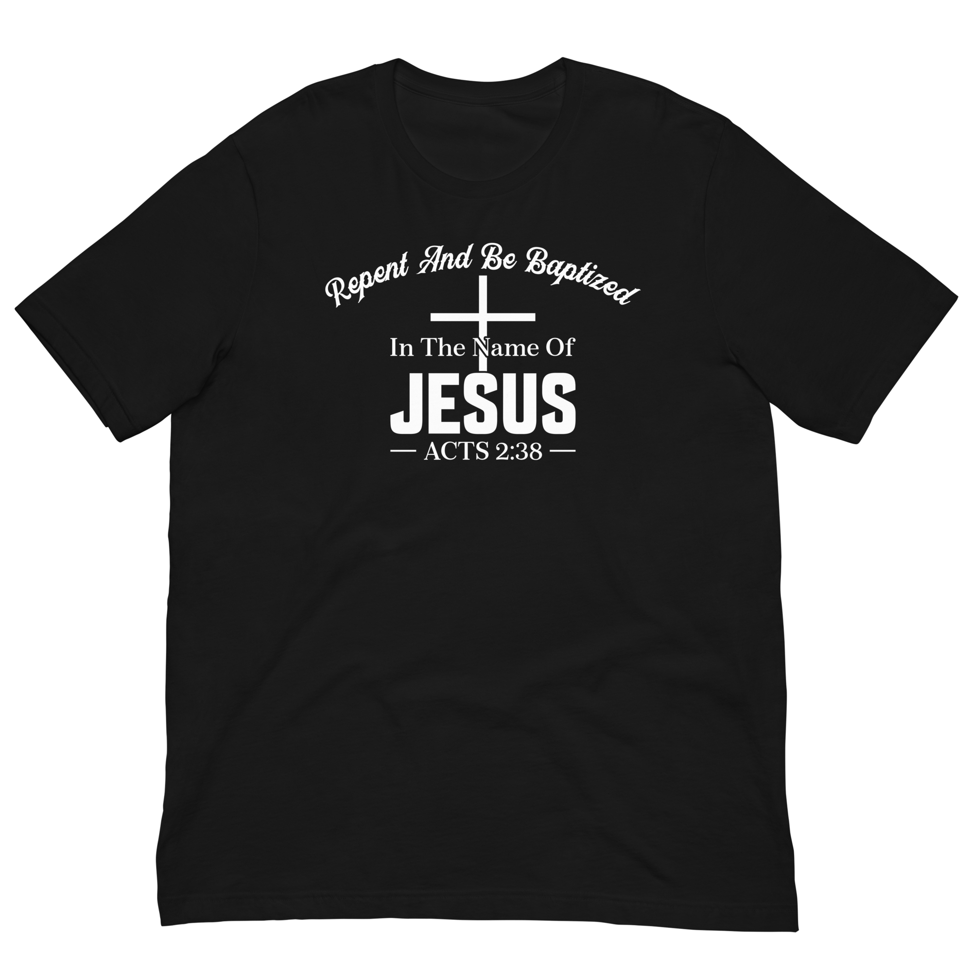 Acts 2:38 white Unisex t-shirt