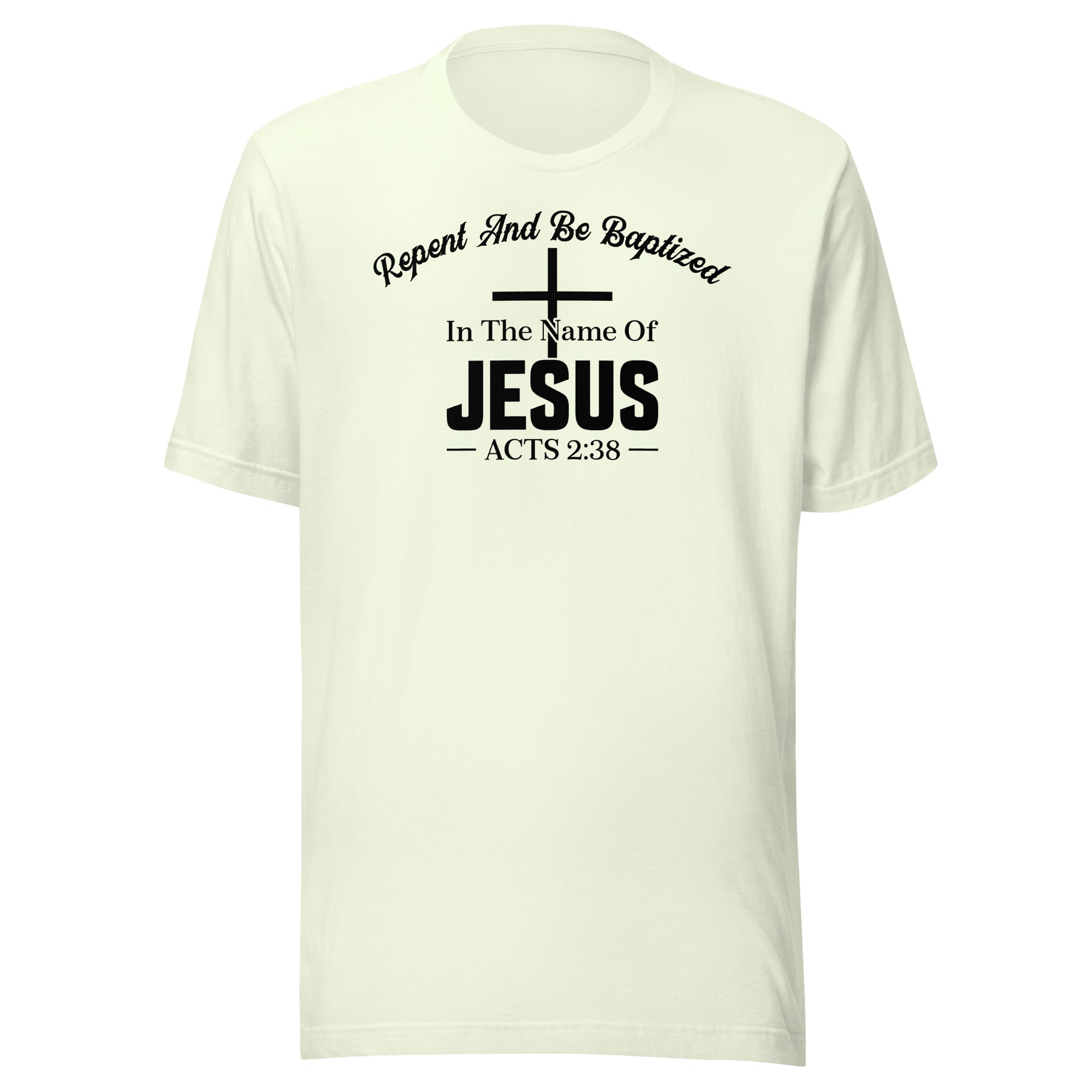 Acts 2:38 black Unisex t-shirt