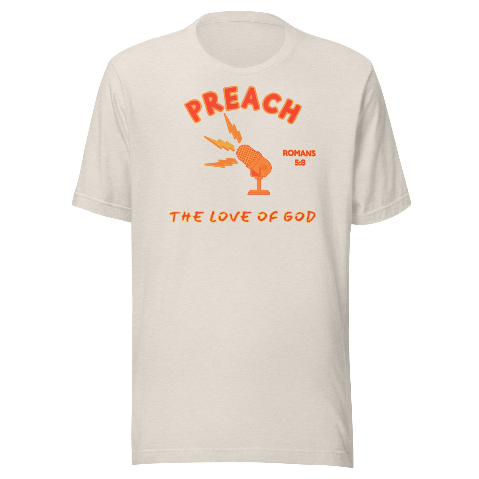 Preach the Love of God Orange Unisex t-shirt