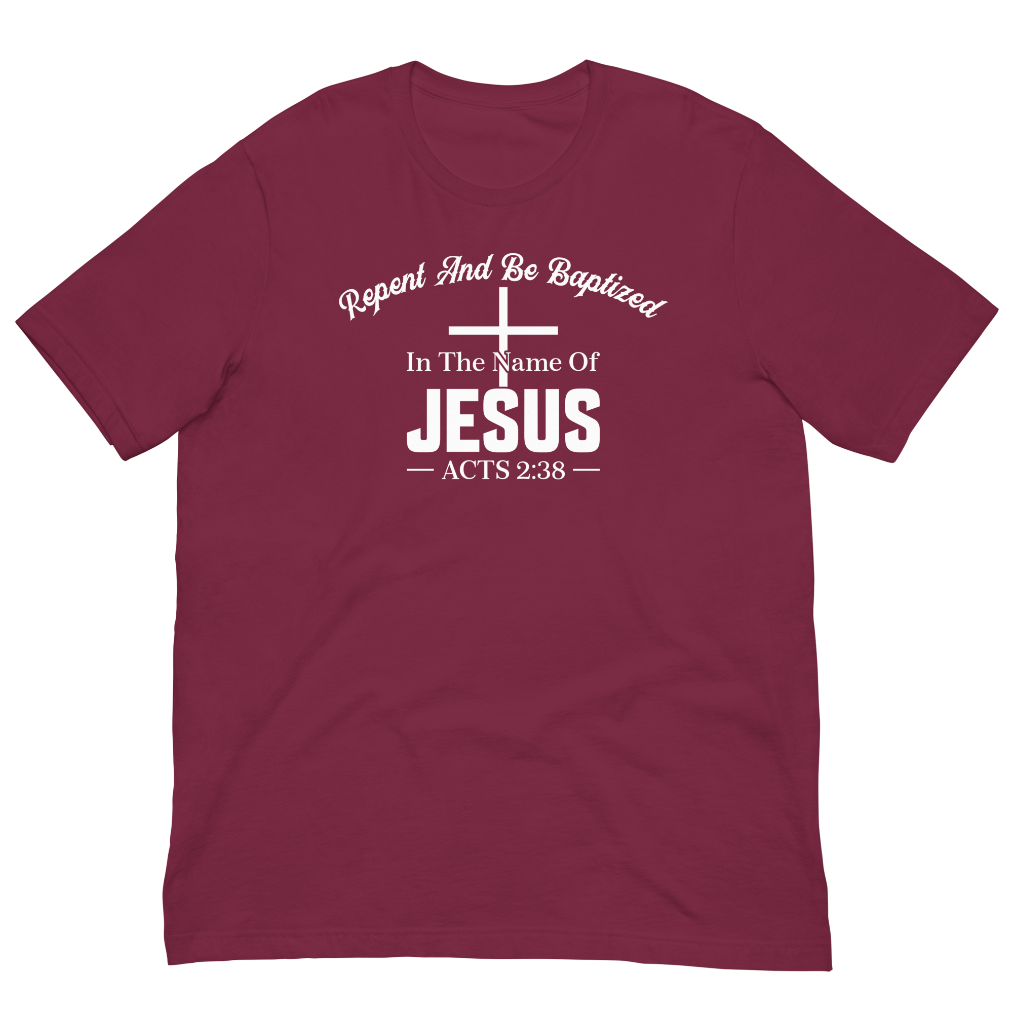 Acts 2:38 white Unisex t-shirt