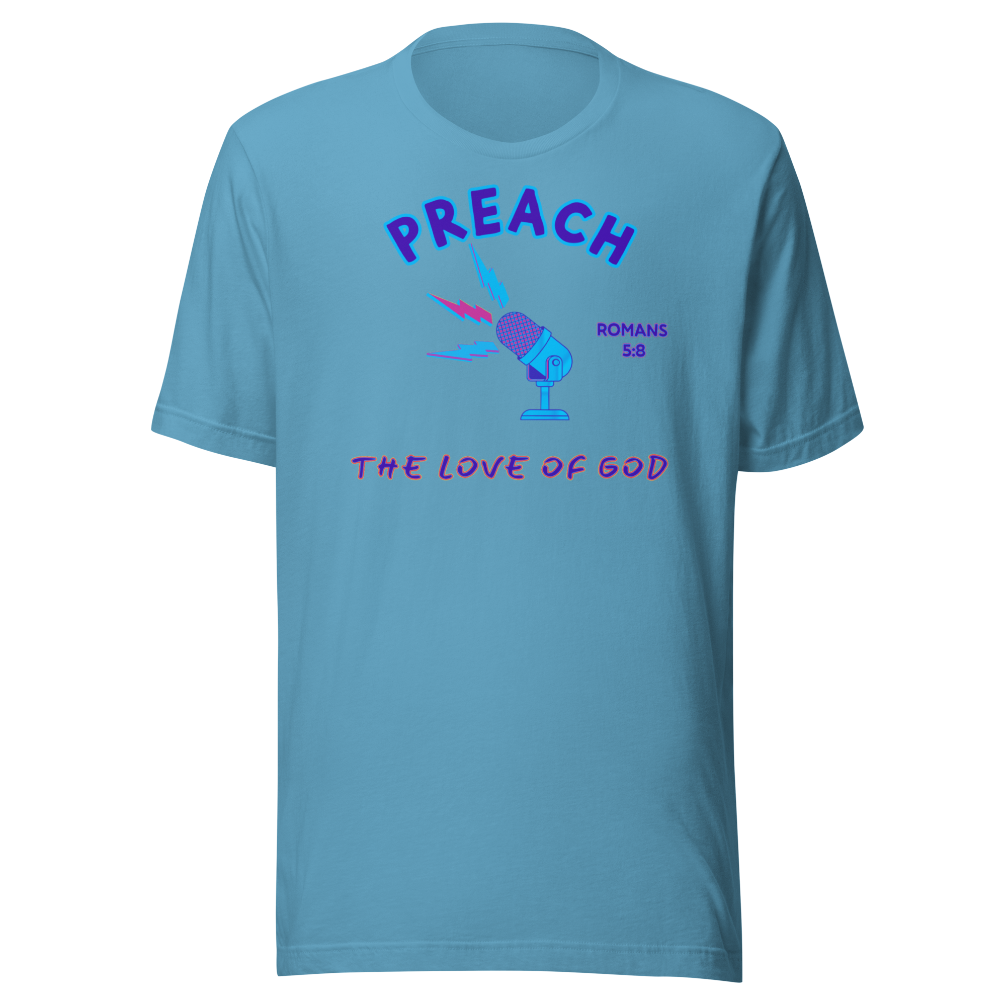 Preach the love of God blue Unisex t-shirt